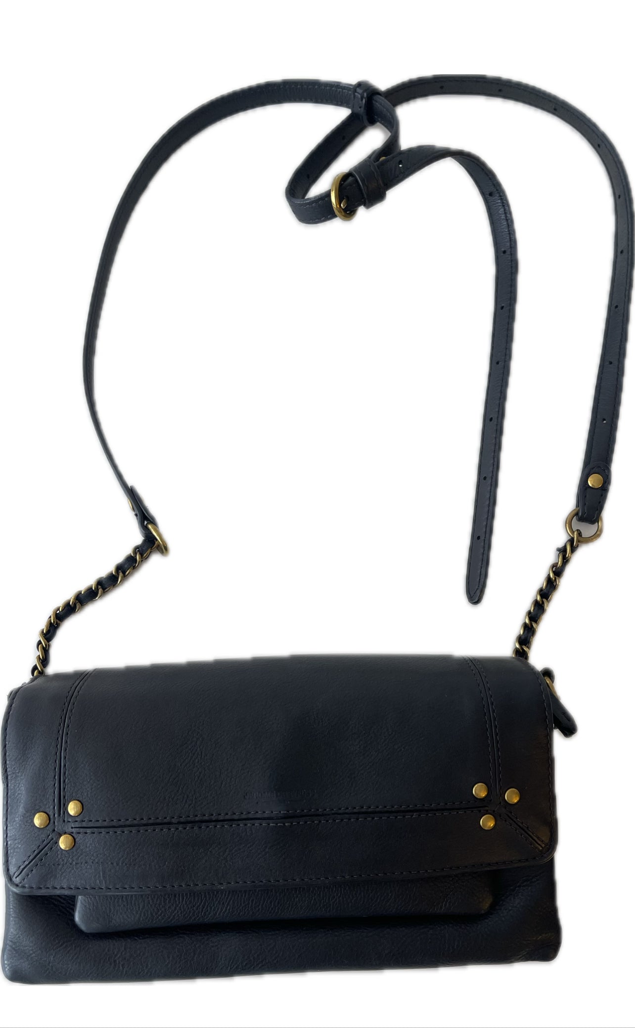 JEROME DREYFUSS CHARLEY CROSSBODY TAS SCHOUDERTAS ZWART LEER
