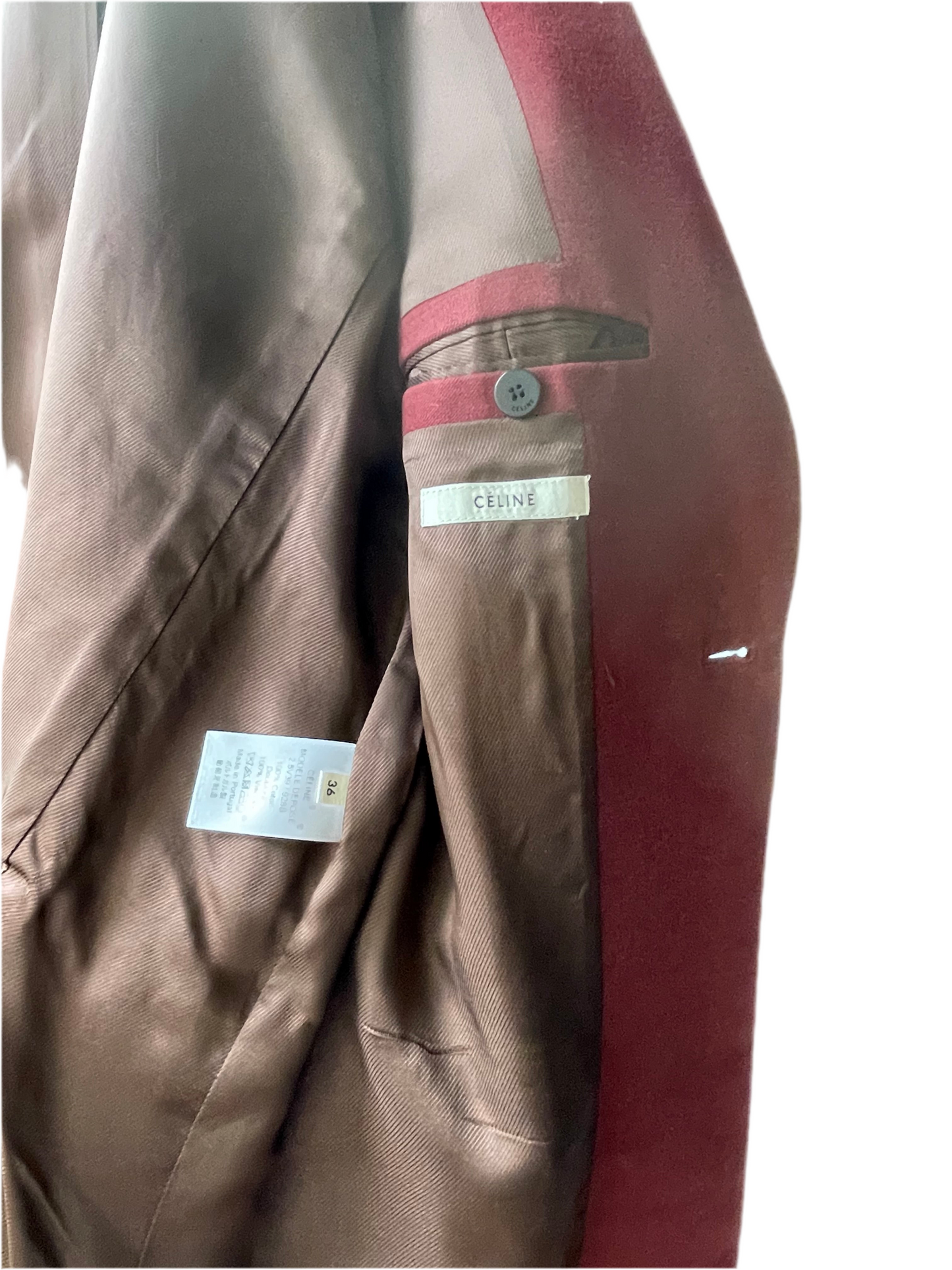 CELINE blazer jas – Bordeaux – Maat 36