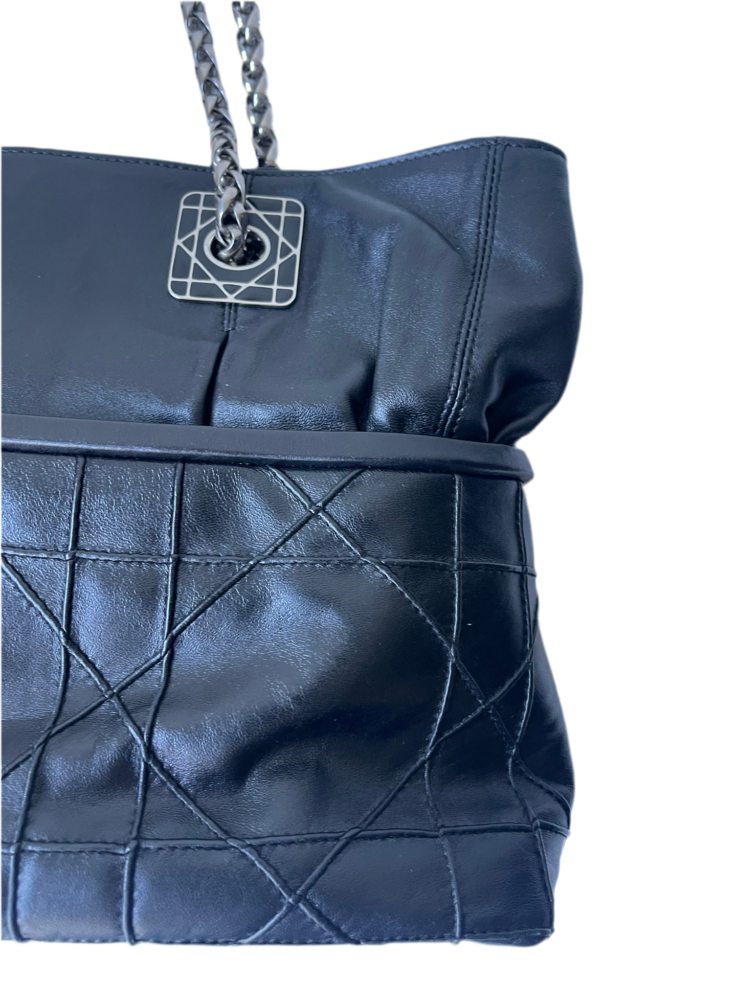 Dior Cannage Leren zwart leren tas tote