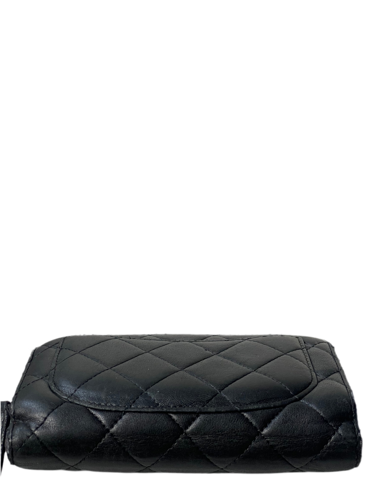 Chanel Timeless Classic Flap Wallet in Zwart Caviar leer