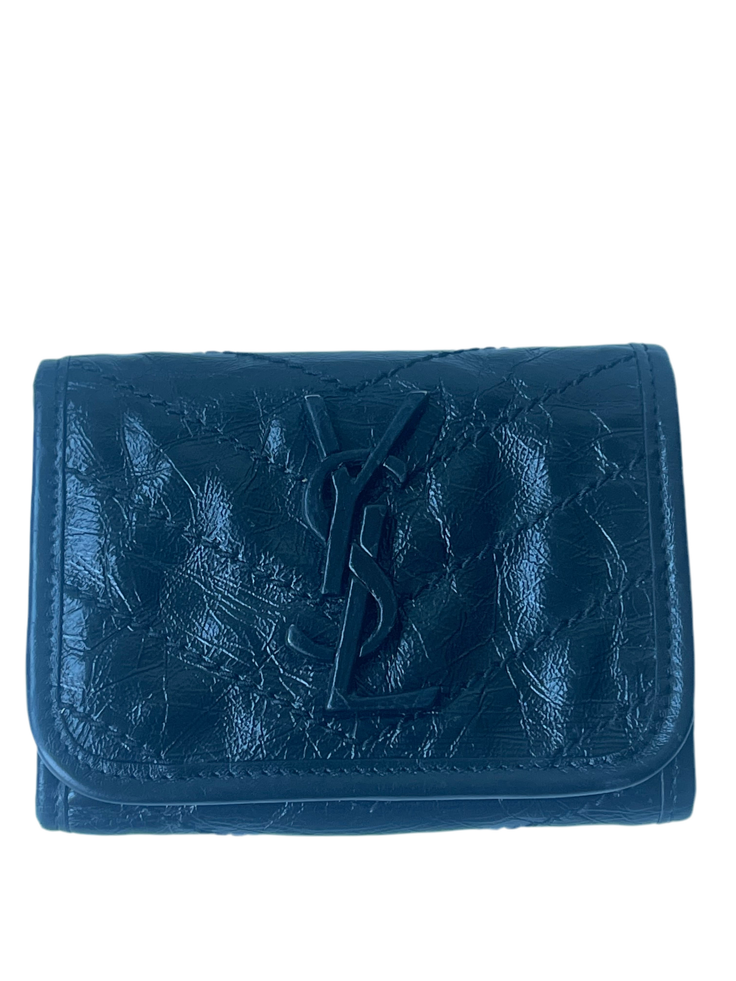 Saint Laurent YSL Niki compact wallet So Black