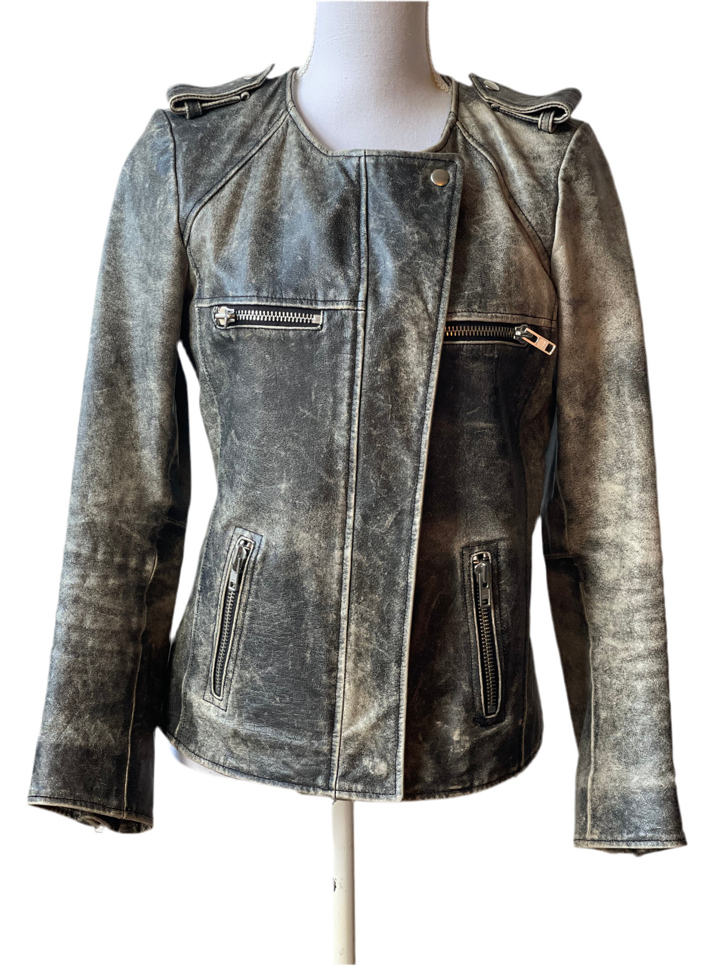 ISABEL MARANT LEREN JAS MAAT 38 / M