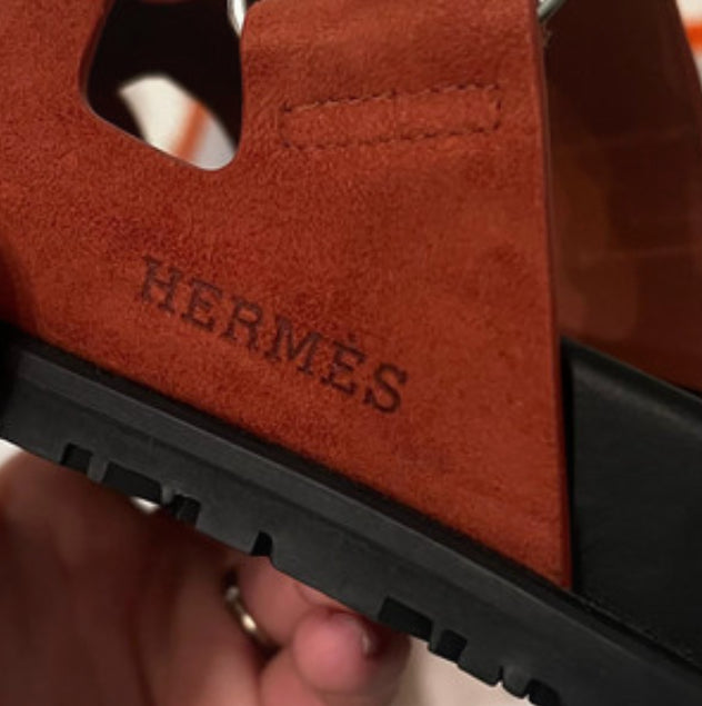 HERMÈS chypre sandaal Velvet sandalen maat 40,5 EU / 7,5 UK