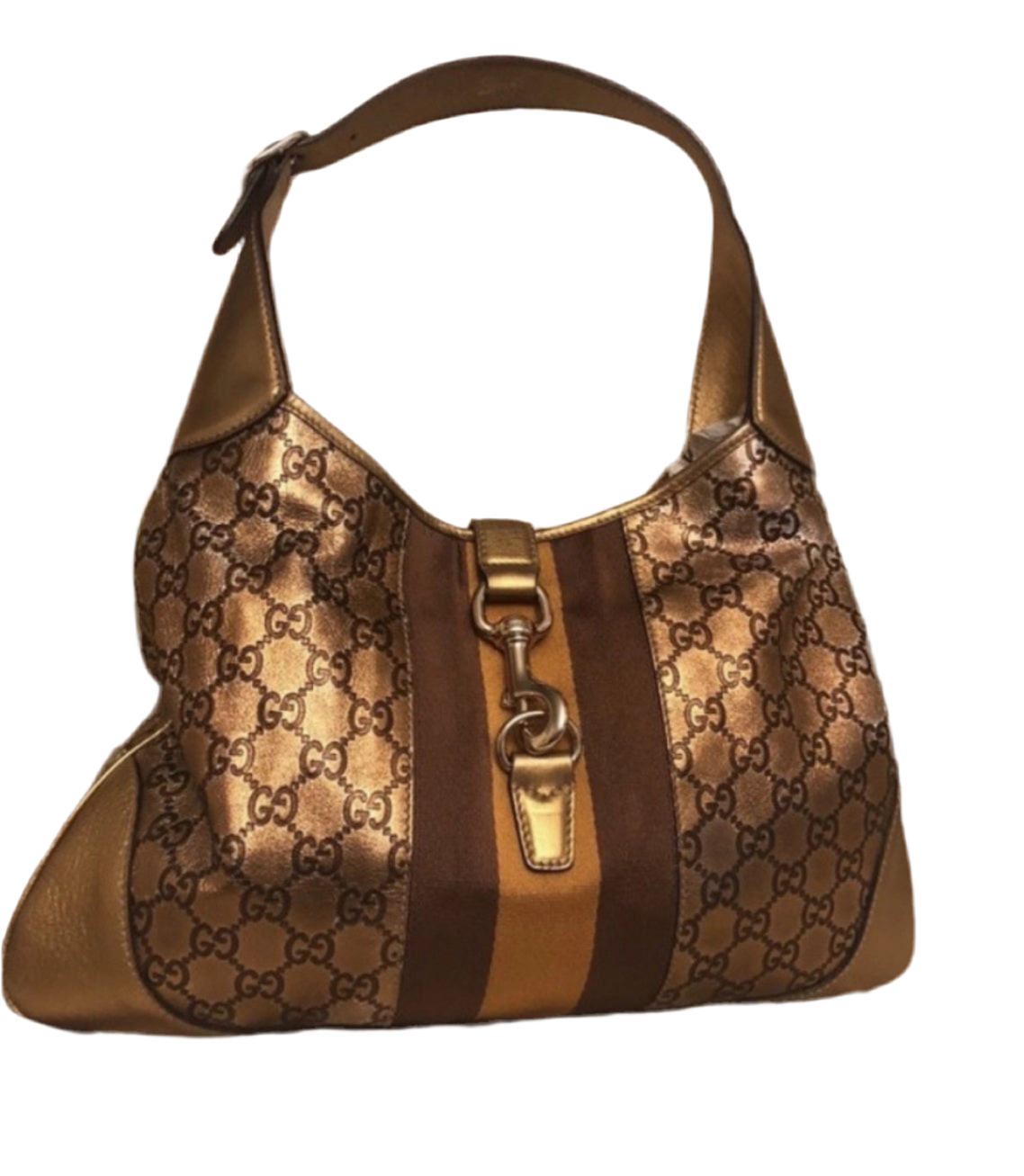 GUCCI JACKIE TAS GOLD LEER TOTE HANDTAS SCHOUDERTAS
