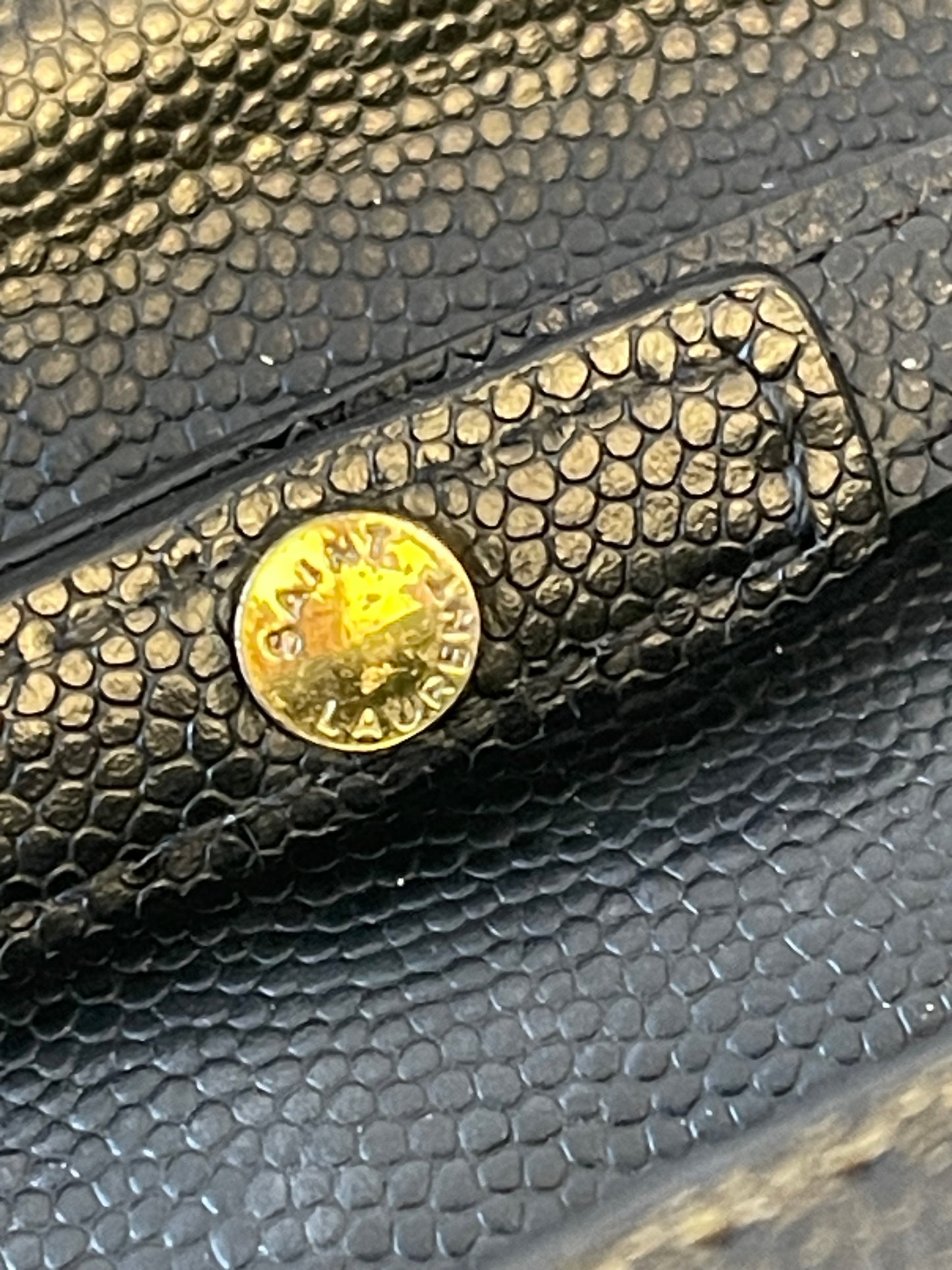 SAINT LAURENT (YSL) WALLET ON CHAIN ZWART TAS VINTAGE SCHOUDERTAS / CROSSBOSBODY