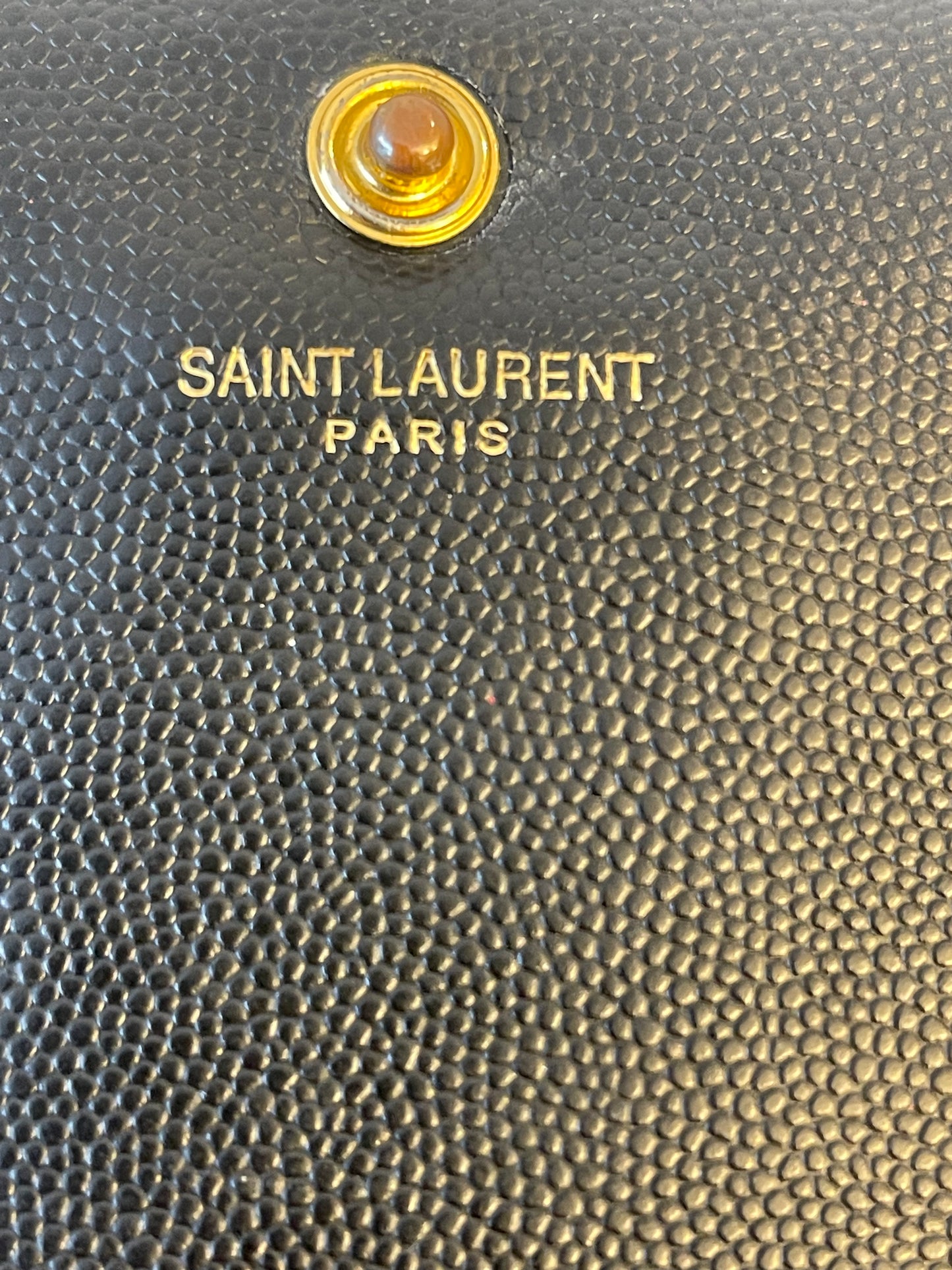 SAINT LAURENT (YSL) WALLET ON CHAIN ZWART TAS VINTAGE SCHOUDERTAS / CROSSBOSBODY