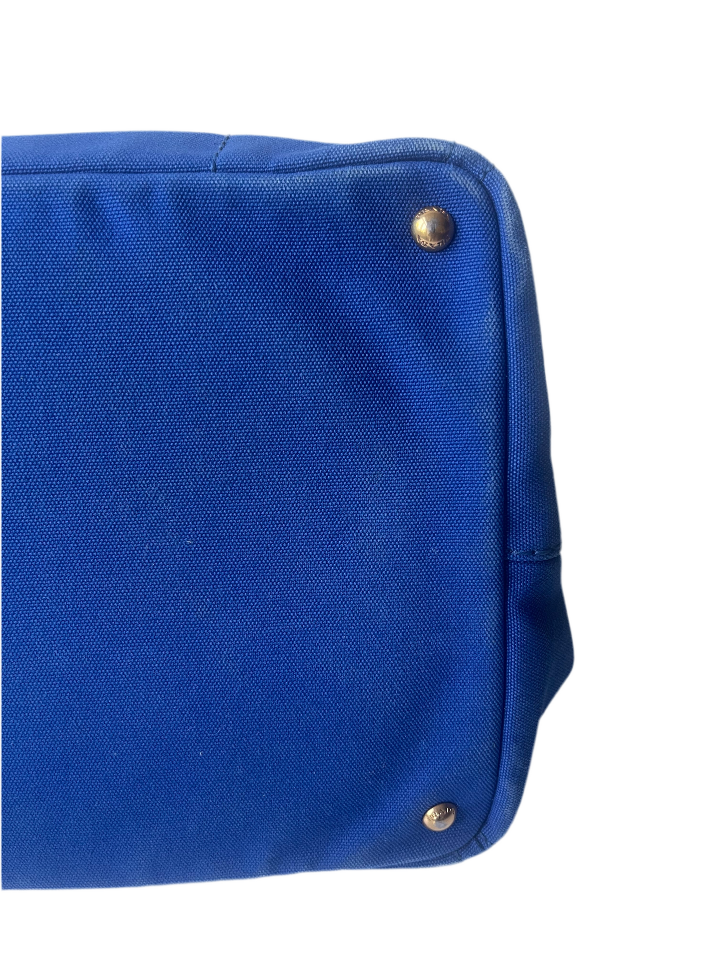 Prada Canapa Tote – Blauw Canvas – Large