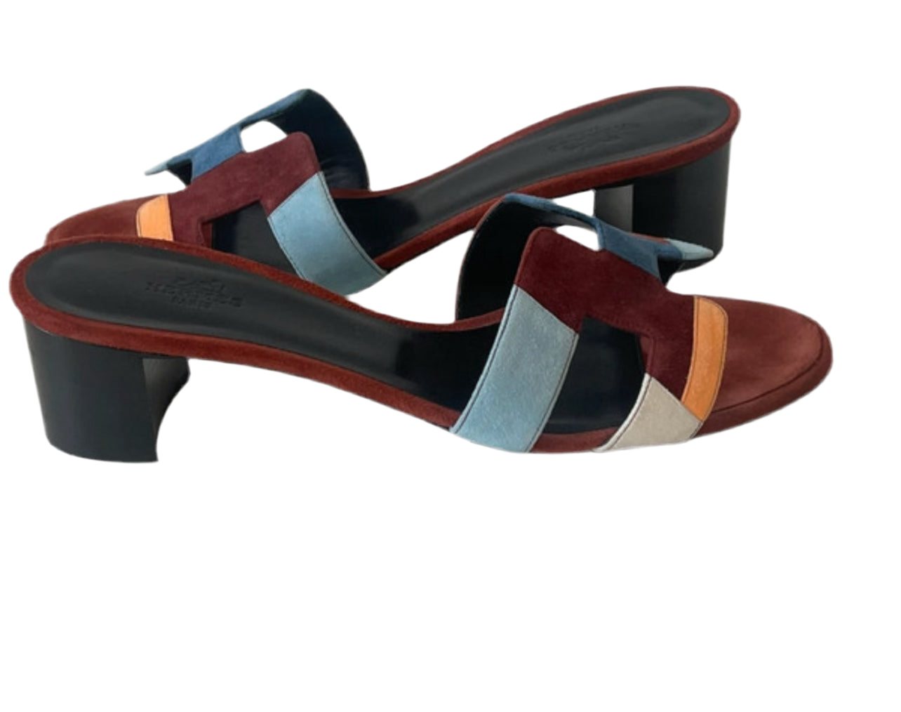 HERMÈS Oasis sandalen slippers schoenen suède leer maat 40 EU / 7 UK