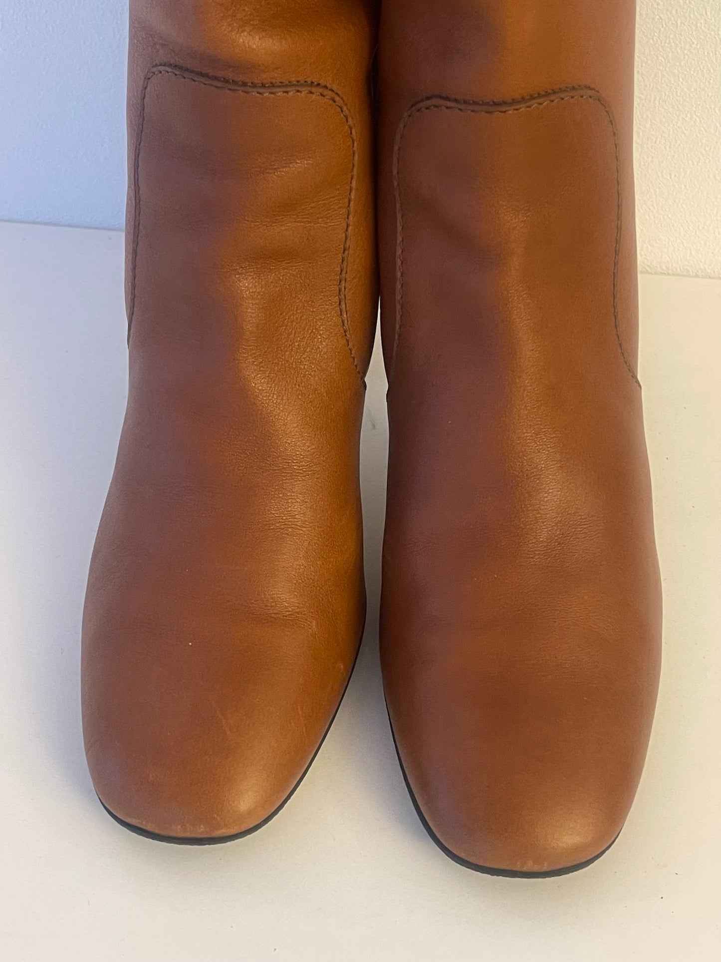 Tod’s Bruine Leren Kniehoge Laarzen met Hak – Maat EU 38,5