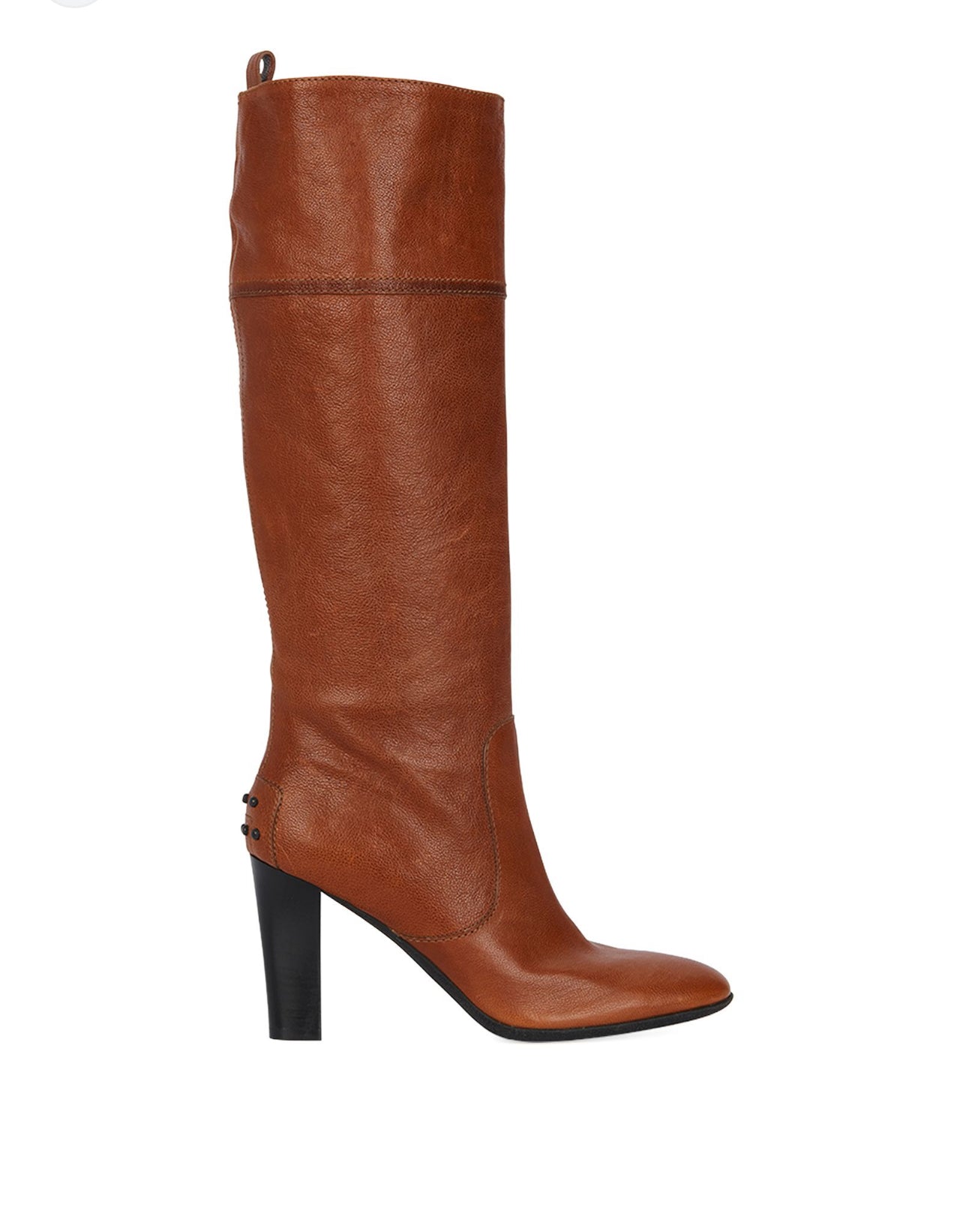Tod’s Bruine Leren Kniehoge Laarzen met Hak – Maat EU 38,5