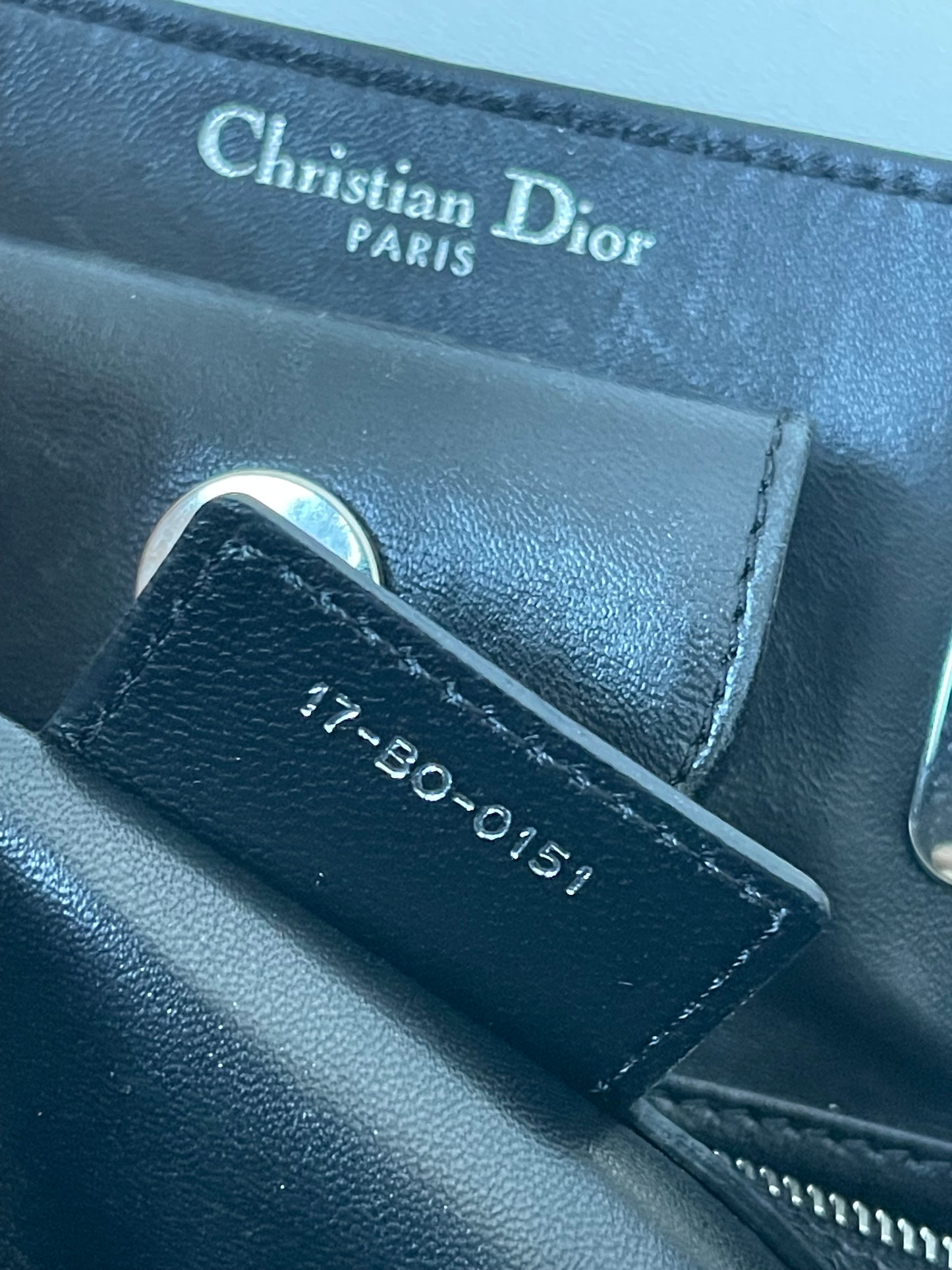 Dior Cannage Leren zwart leren tas tote