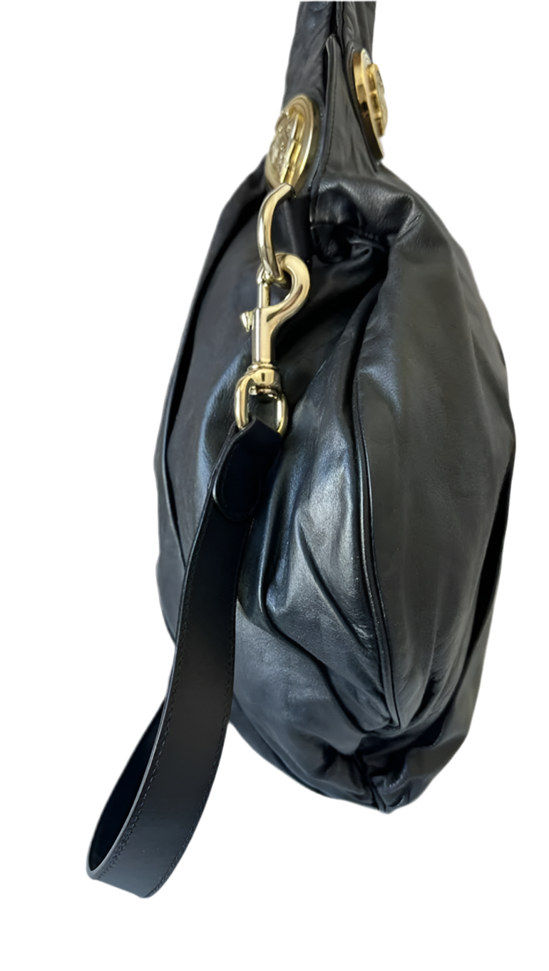 Gucci Hysteria schoudertas / crossbody in zwart leer