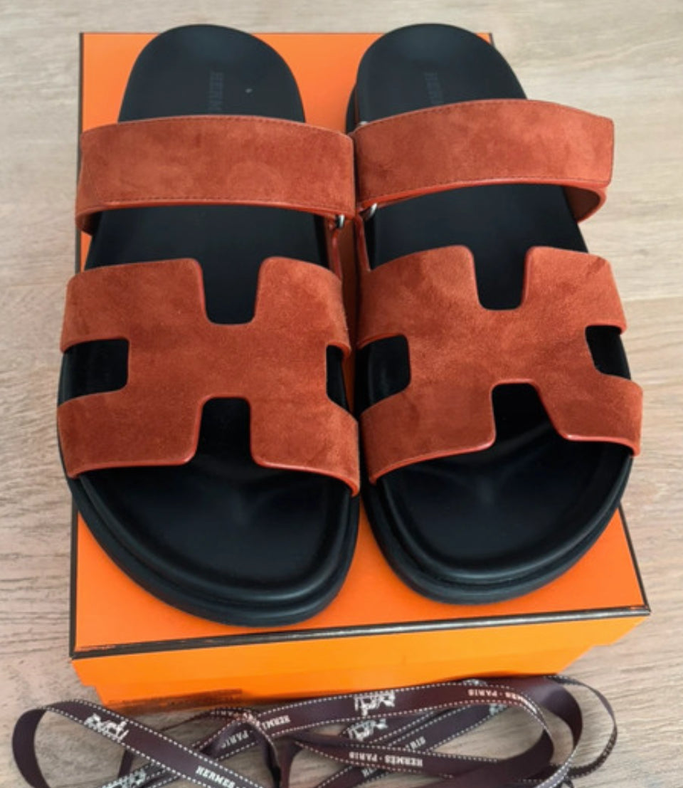 HERMÈS chypre sandaal Velvet sandalen maat 40,5 EU / 7,5 UK