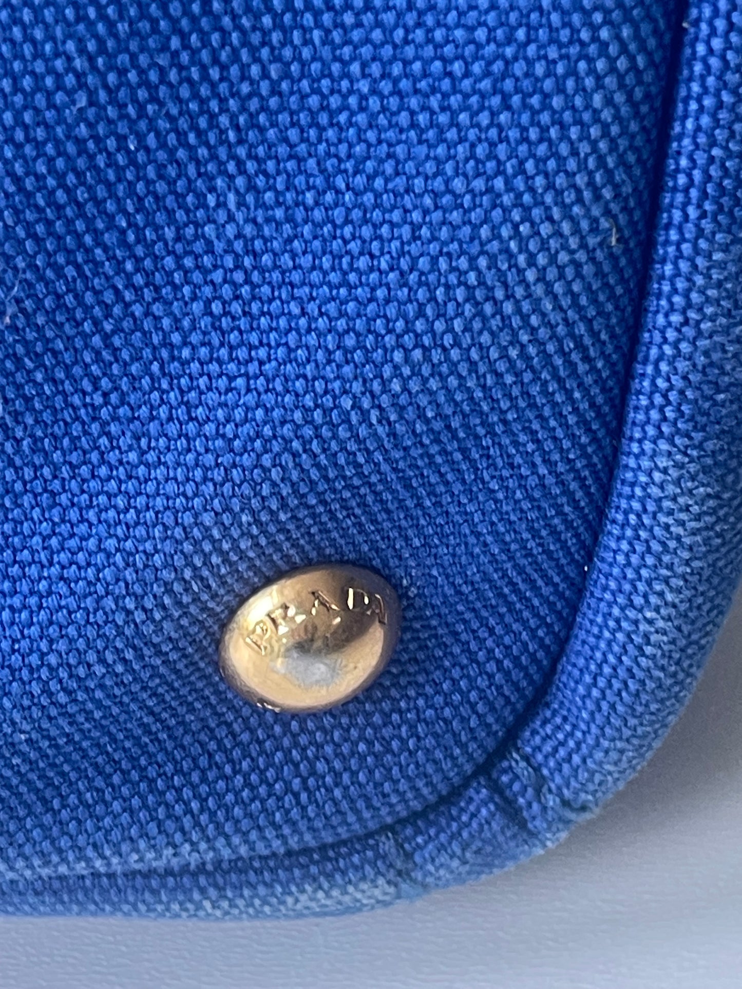 Prada Canapa Tote – Blauw Canvas – Large