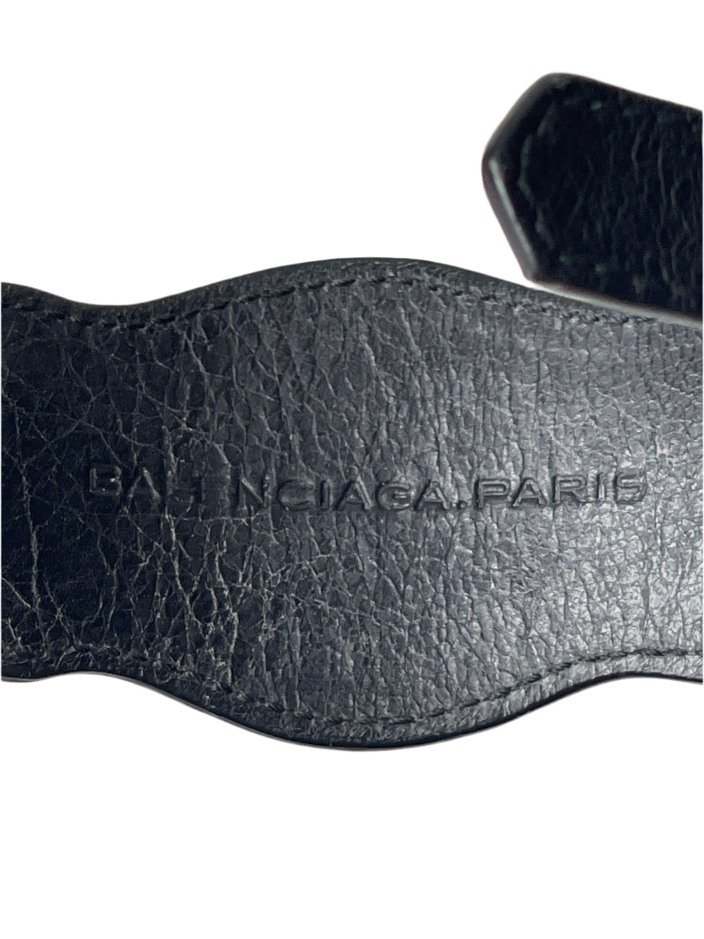 Balenciaga Arena Armband – Maat M – Zwart Leer met Roségouden Hardware