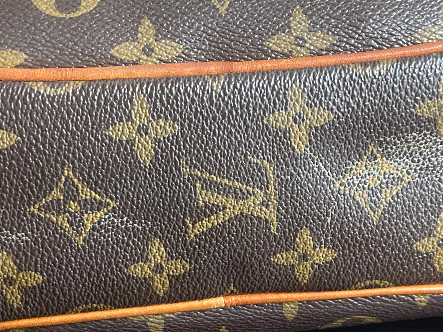 LOUIS VUITTON BLOIS CROSSBODY TAS BRUIN CANVAS / LEER