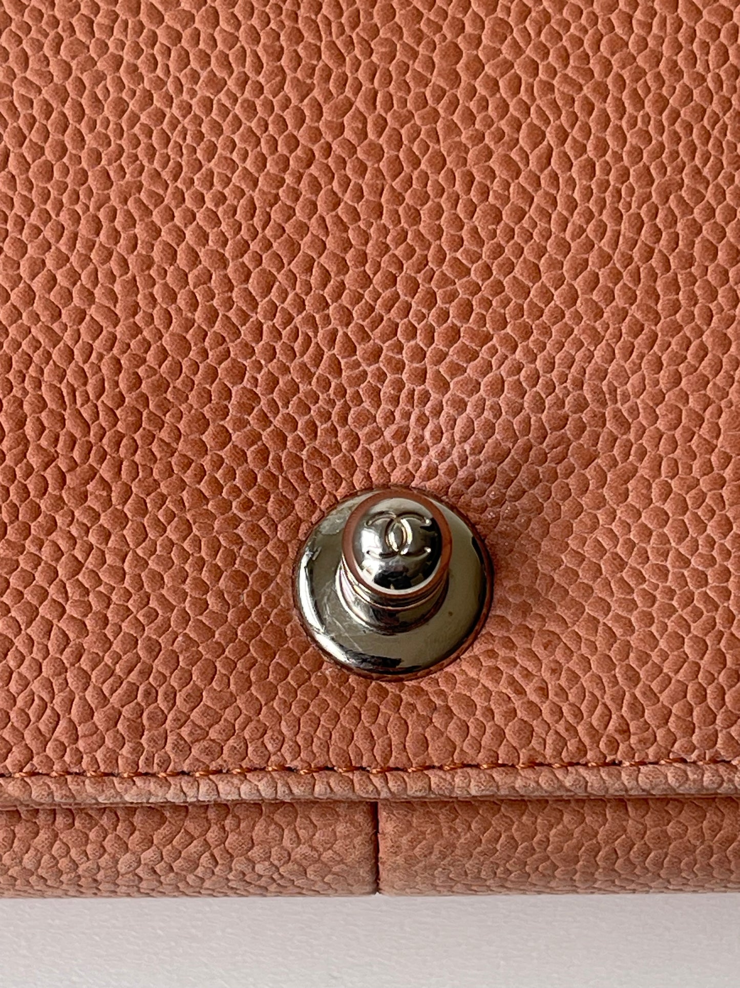 hanel Boy Bag New Medium – Zalmroze Caviar Leer – Ruthenium Hardware – Vintage - Collectie 2012/2013