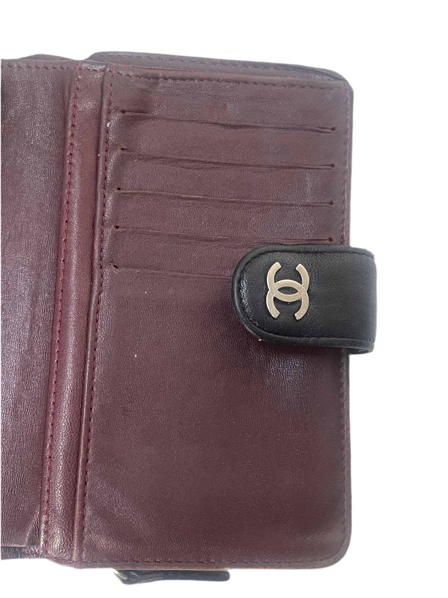 Chanel Timeless Classic Flap Wallet in Zwart Caviar leer