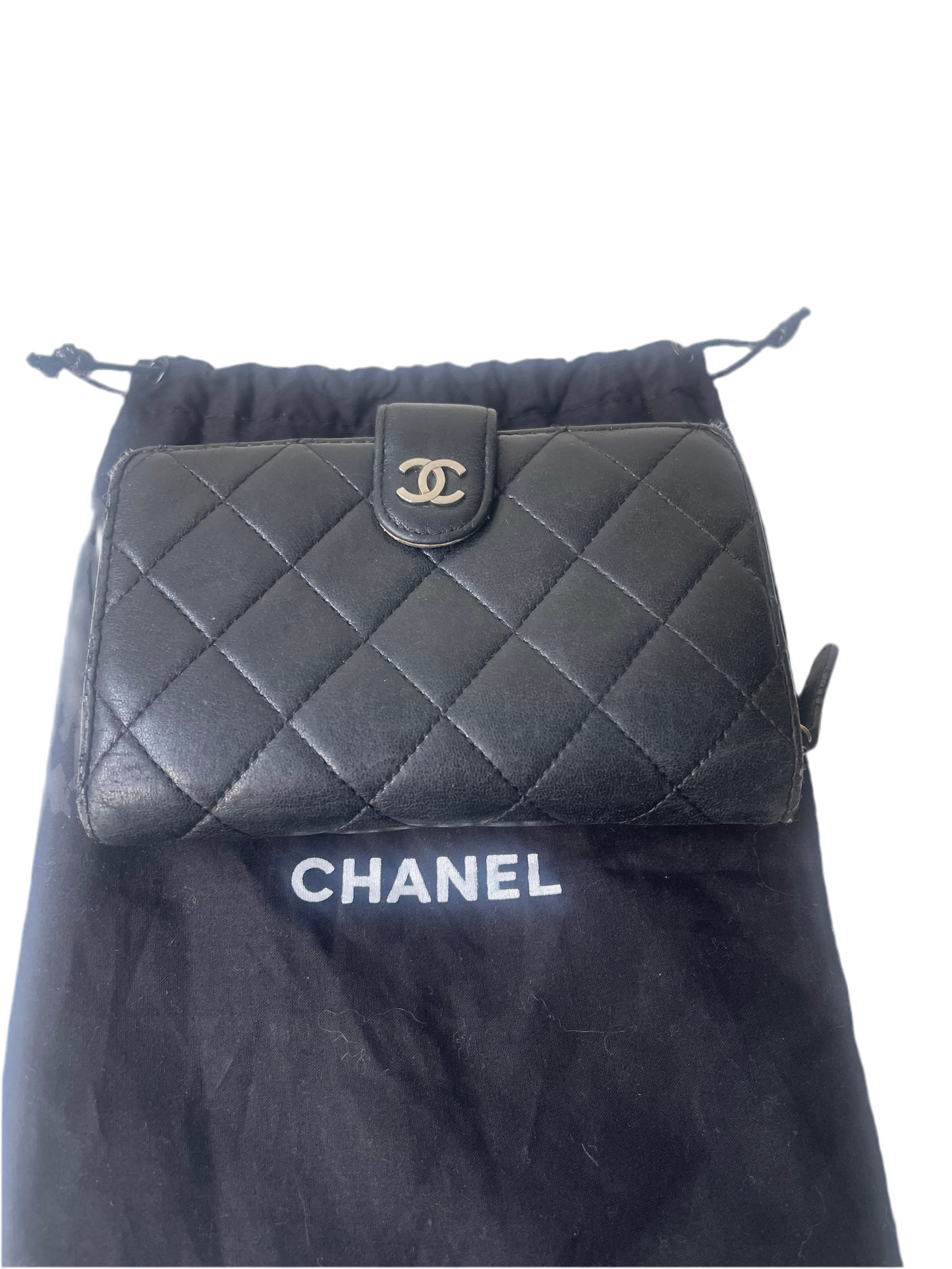 Chanel Timeless Classic Flap Wallet in Zwart Caviar leer