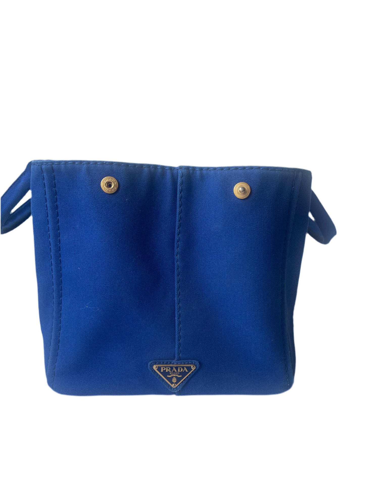 Prada Canapa Tote – Blauw Canvas – Large