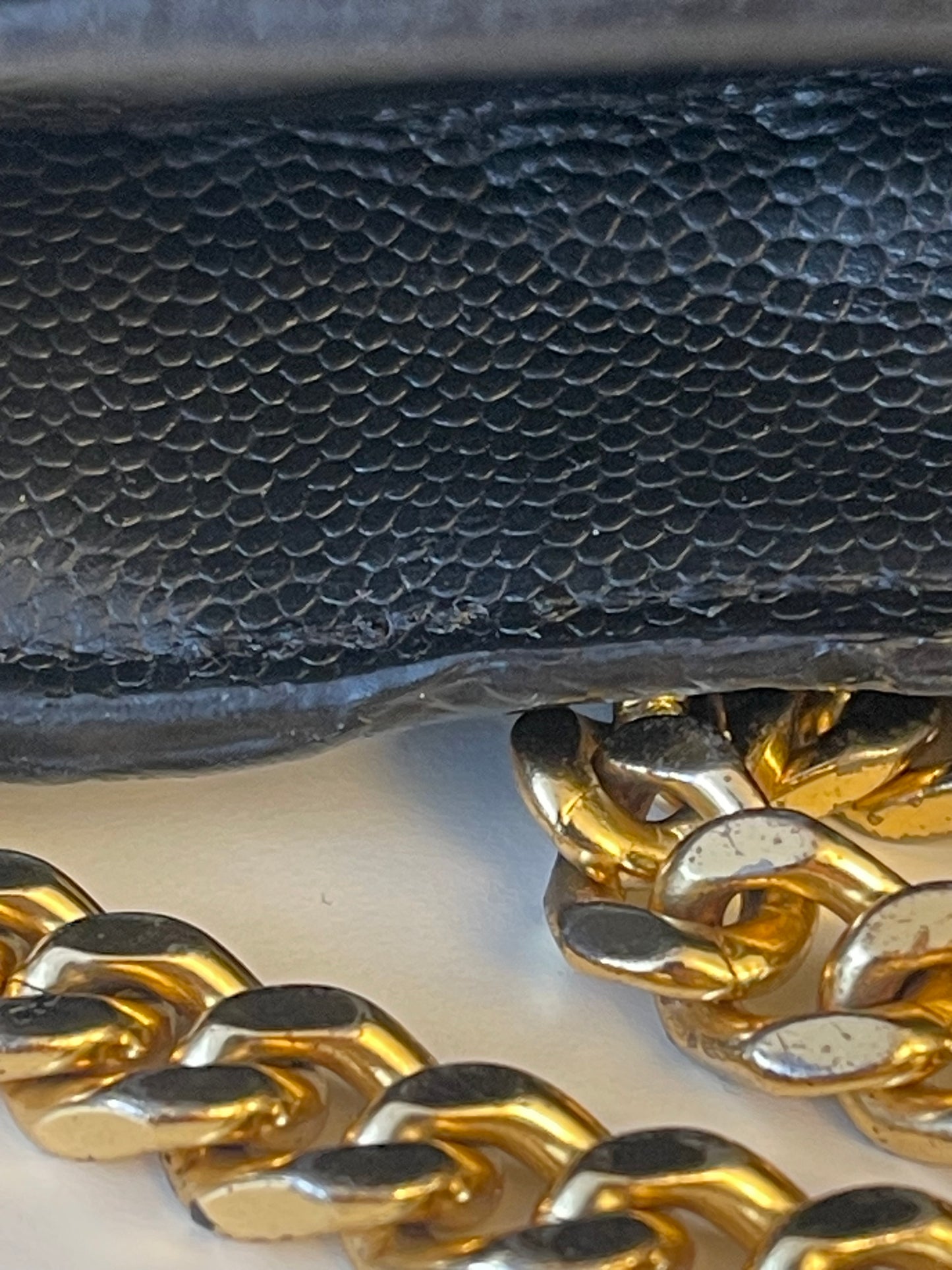 SAINT LAURENT (YSL) WALLET ON CHAIN ZWART TAS VINTAGE SCHOUDERTAS / CROSSBOSBODY
