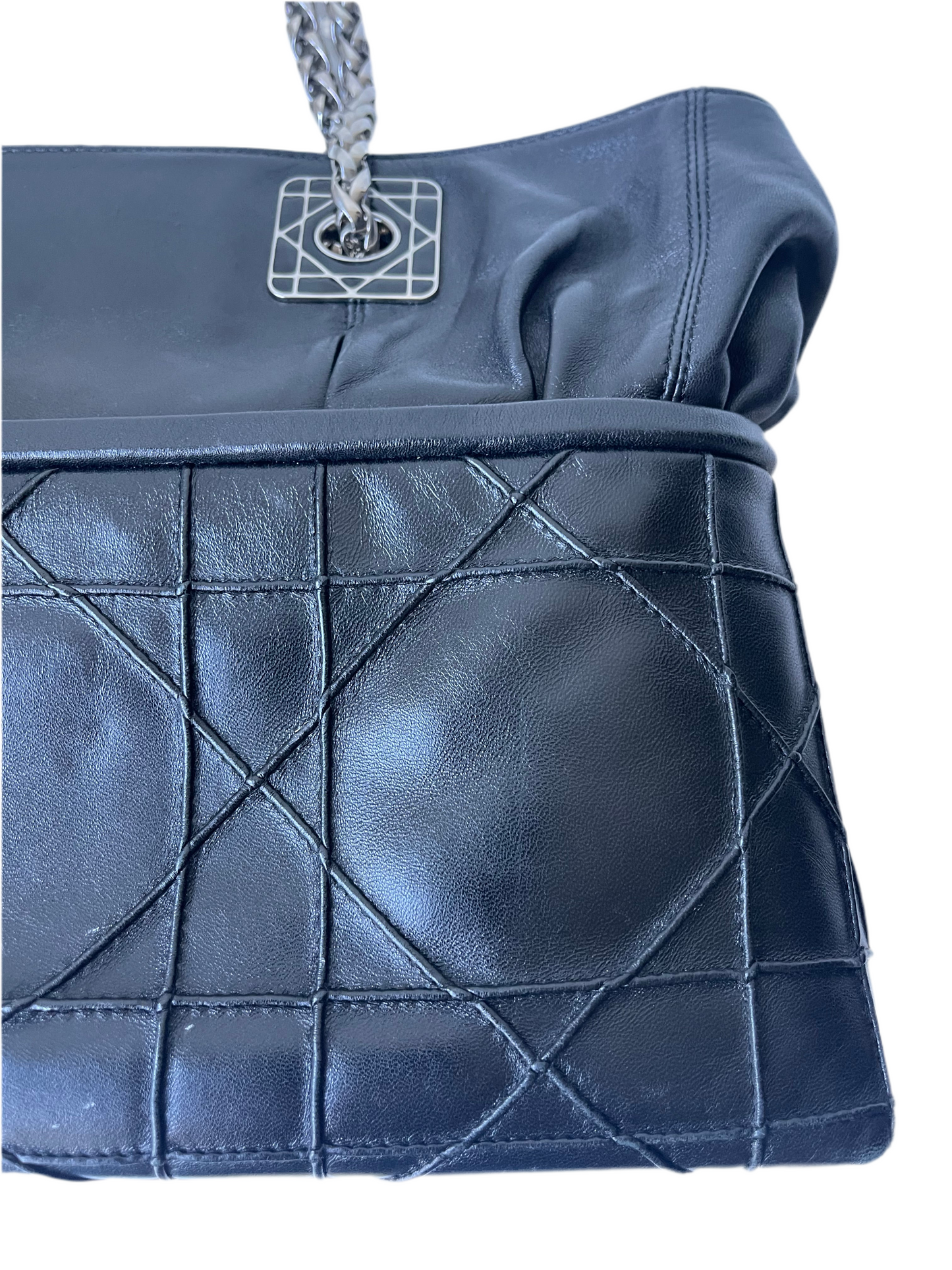 Dior Cannage Leren zwart leren tas tote