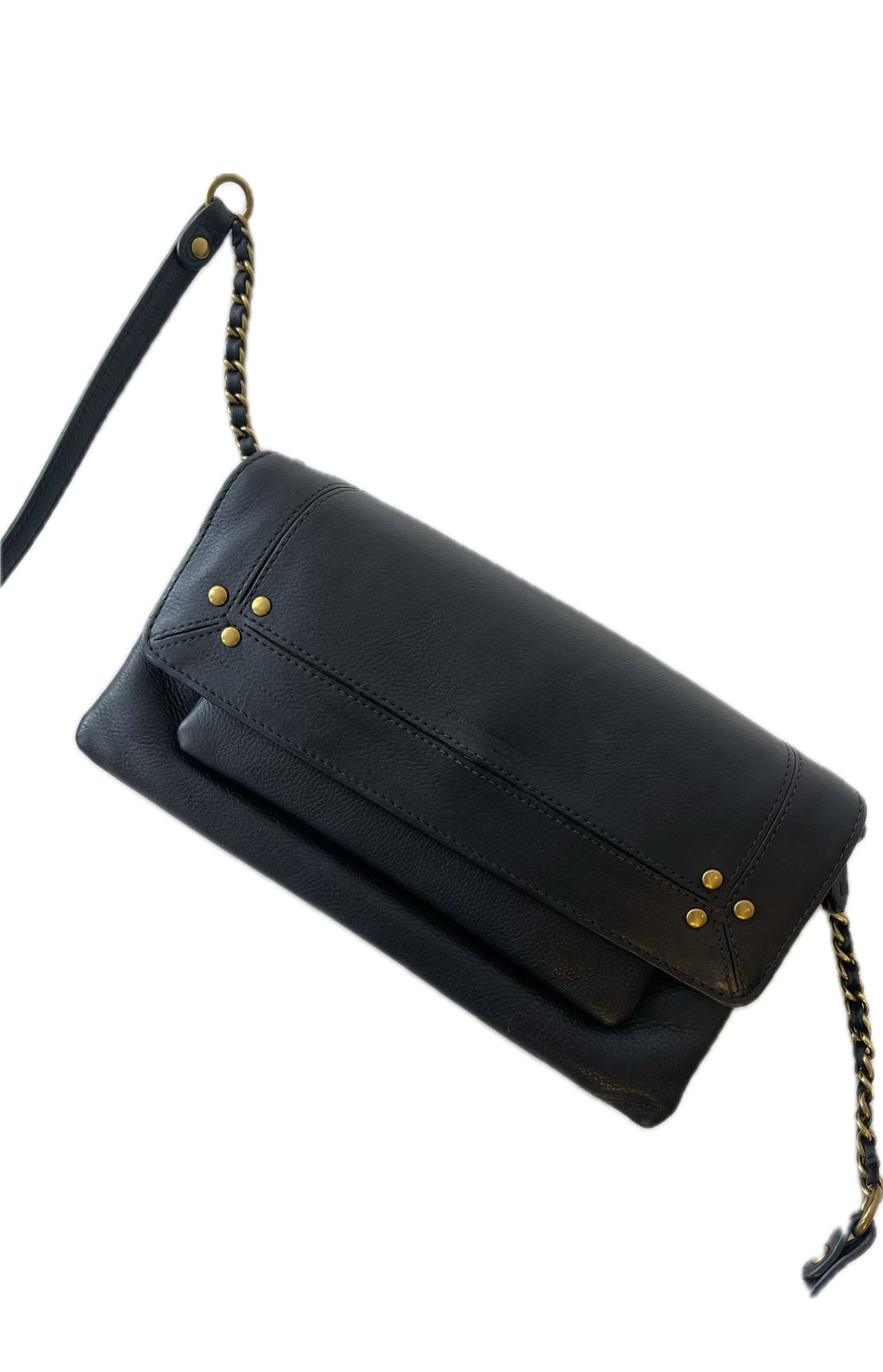 JEROME DREYFUSS CHARLEY CROSSBODY TAS SCHOUDERTAS ZWART LEER