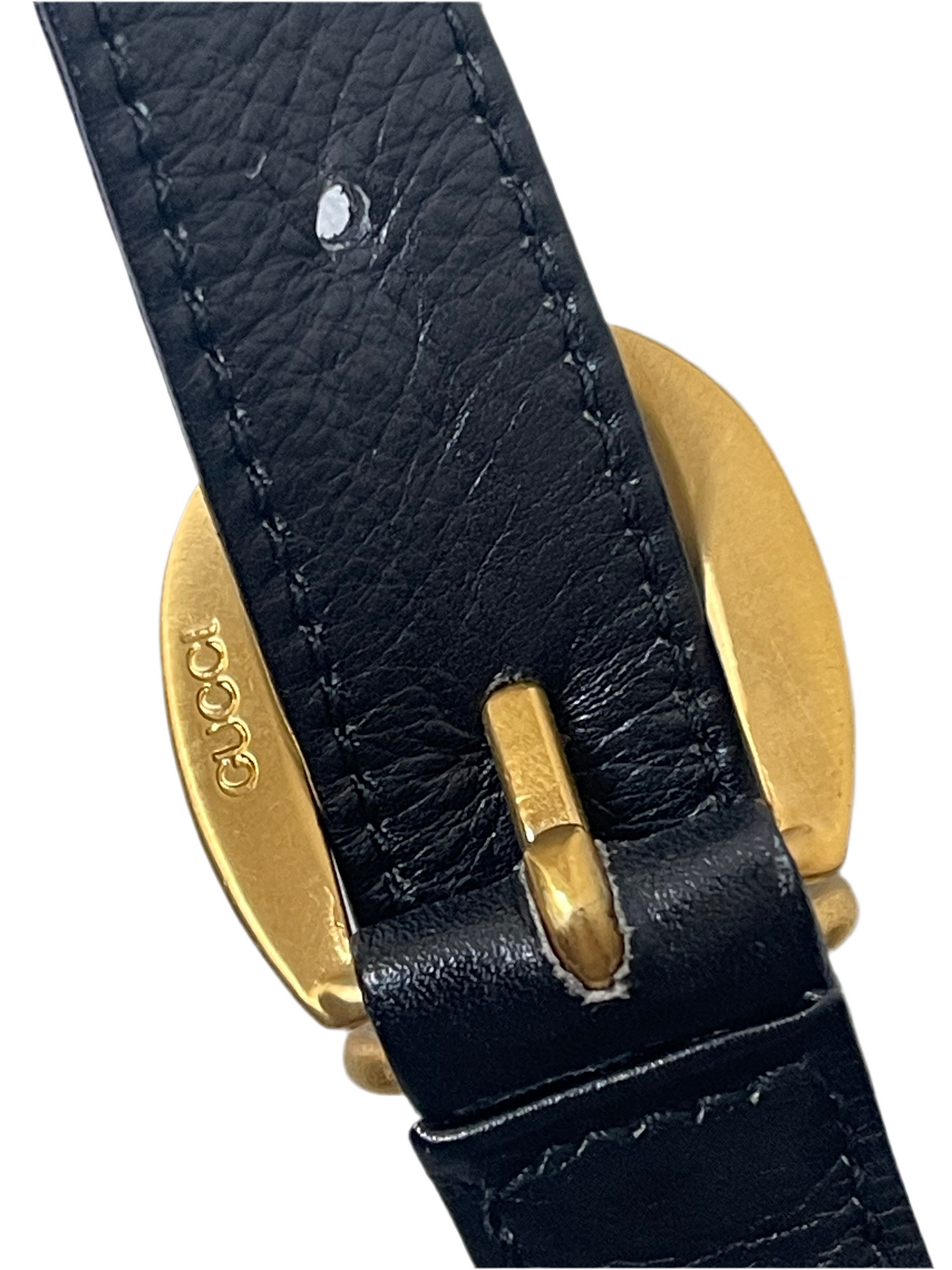 Gucci Horsebit design Schoudertas Zwart Leer – Vintage Icon uit de Jaren 80 – Goudkleurig Hardware