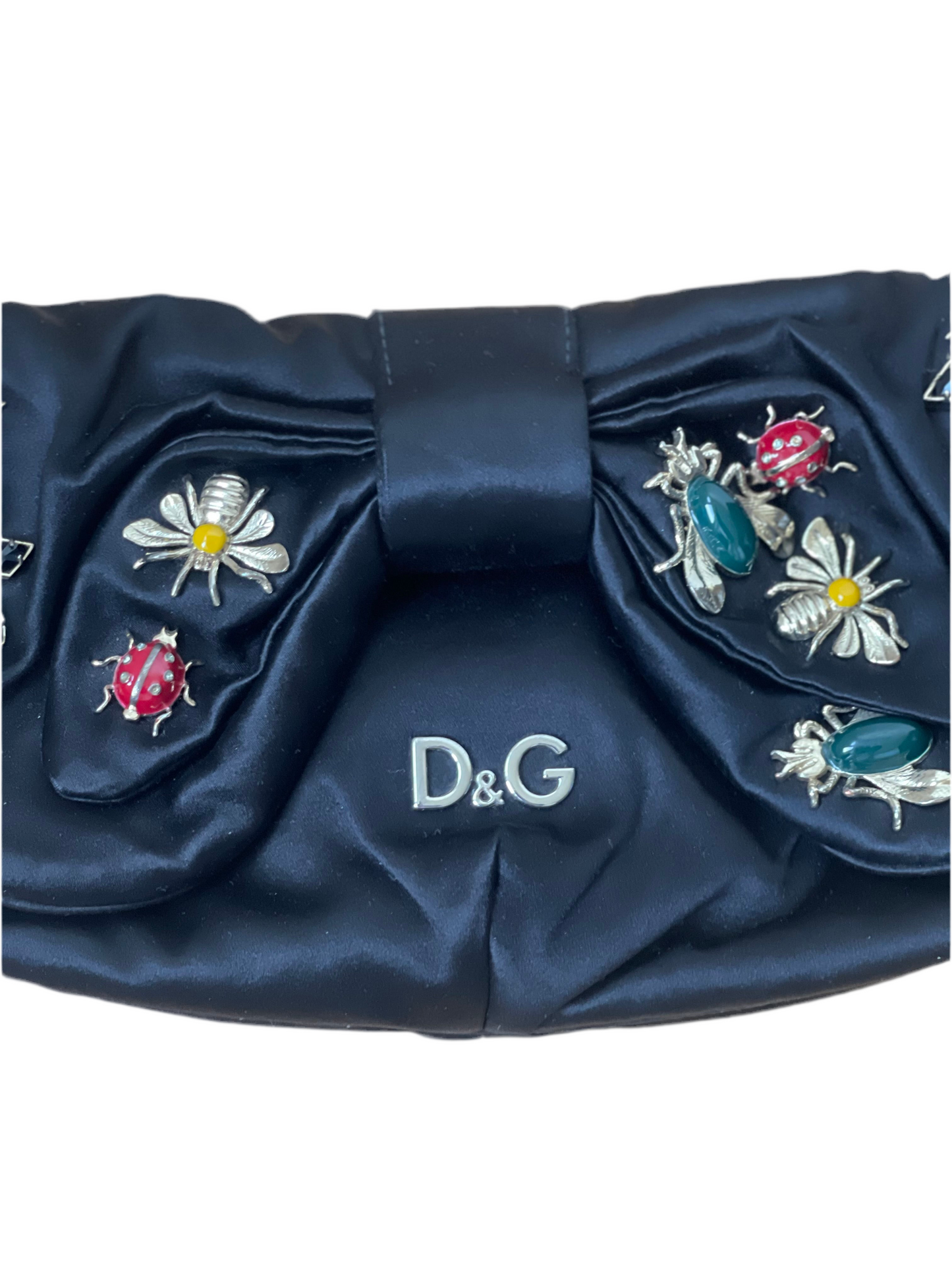 D&G BUBBLES TAS ZWART DOEK HANDTAS / SCHOUDERTAS