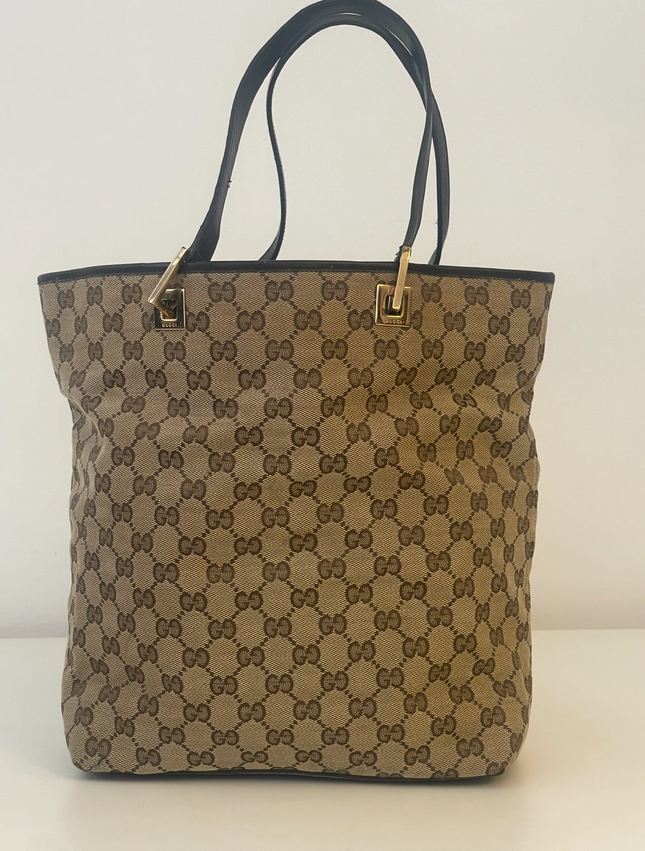 Gucci GG Canvas Beige Tote Bag