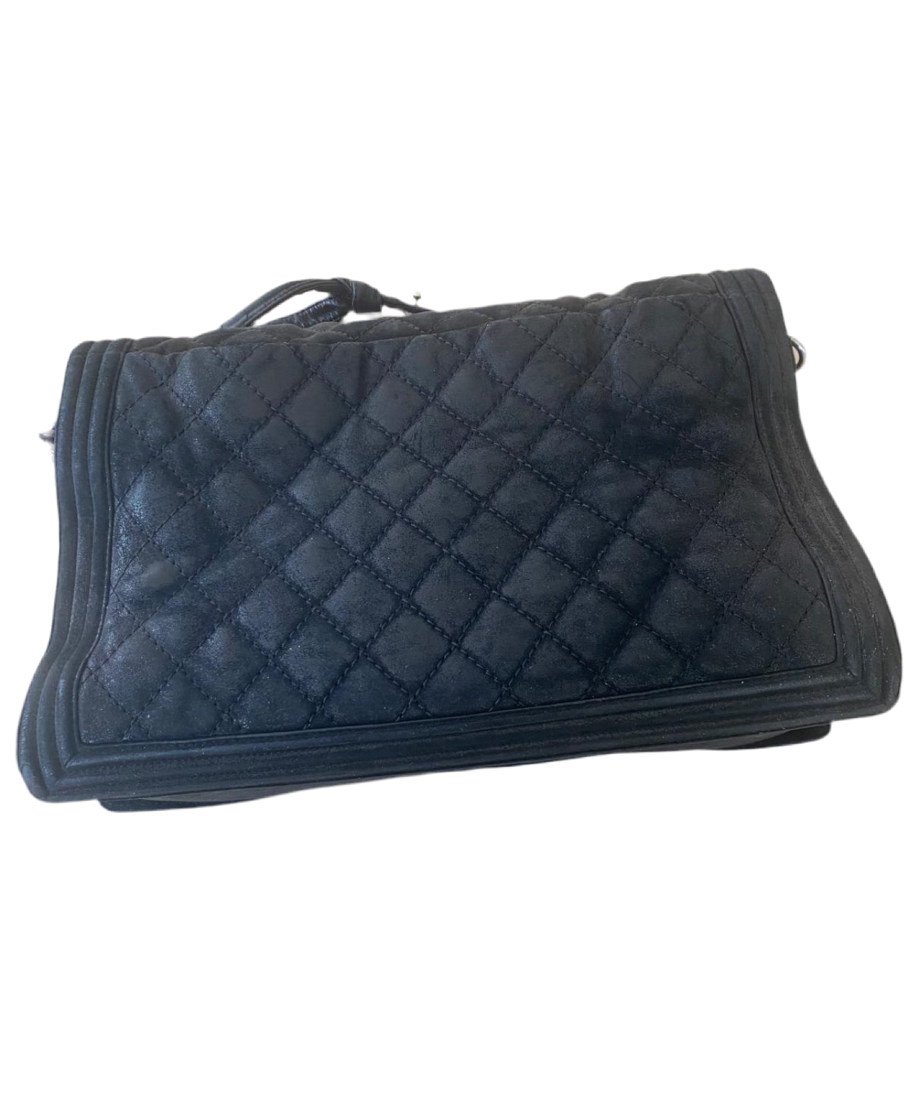 Chanel Boy Maxi Jumbo Matelassé – Zwart Suède Leer - Schoudertas, Crossbody tas.