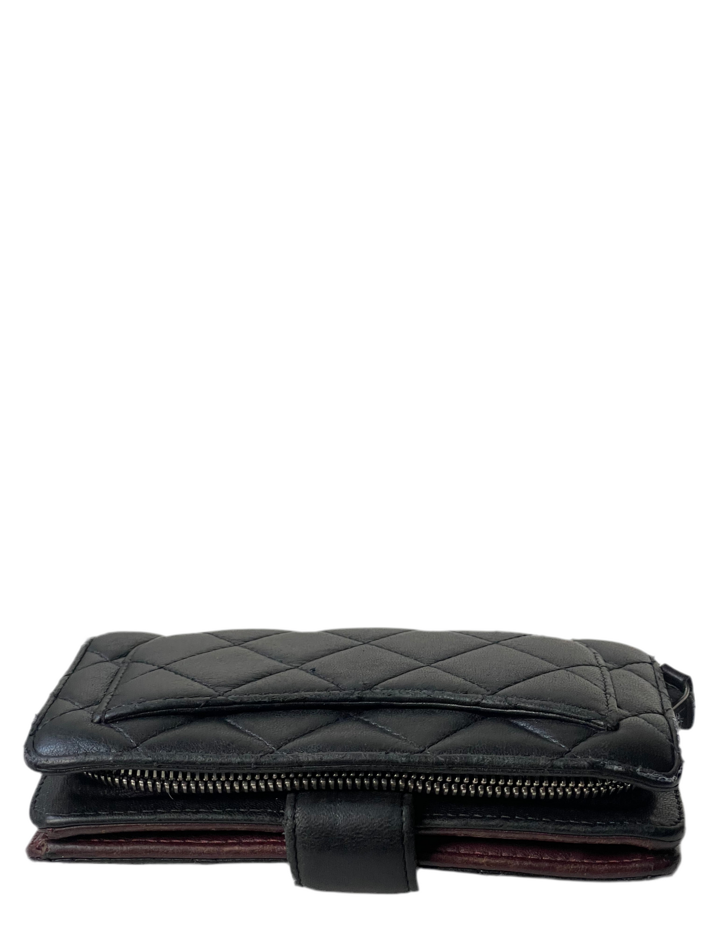 Chanel Timeless Classic Flap Wallet in Zwart Caviar leer