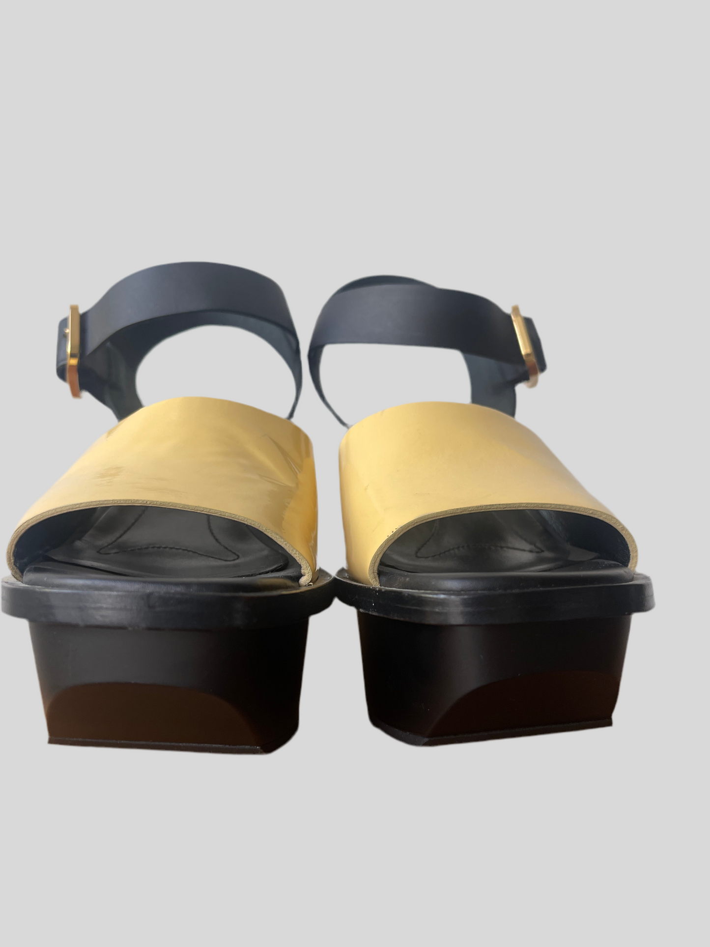 MARNI Sandalen Iconic wedge platform lakleer maat 37 EU / 4 UK