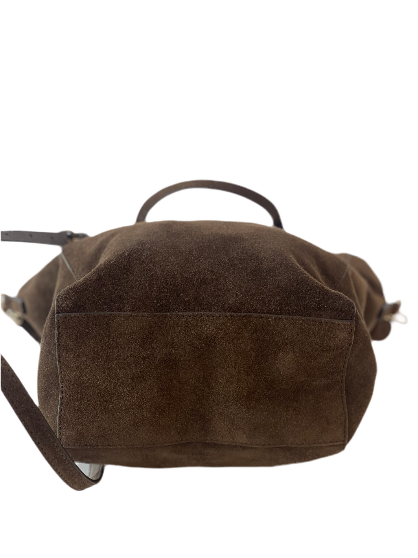 SANDRO TAS SCHOUDERTAS CROSSBODY GROEN SUEDE LEER