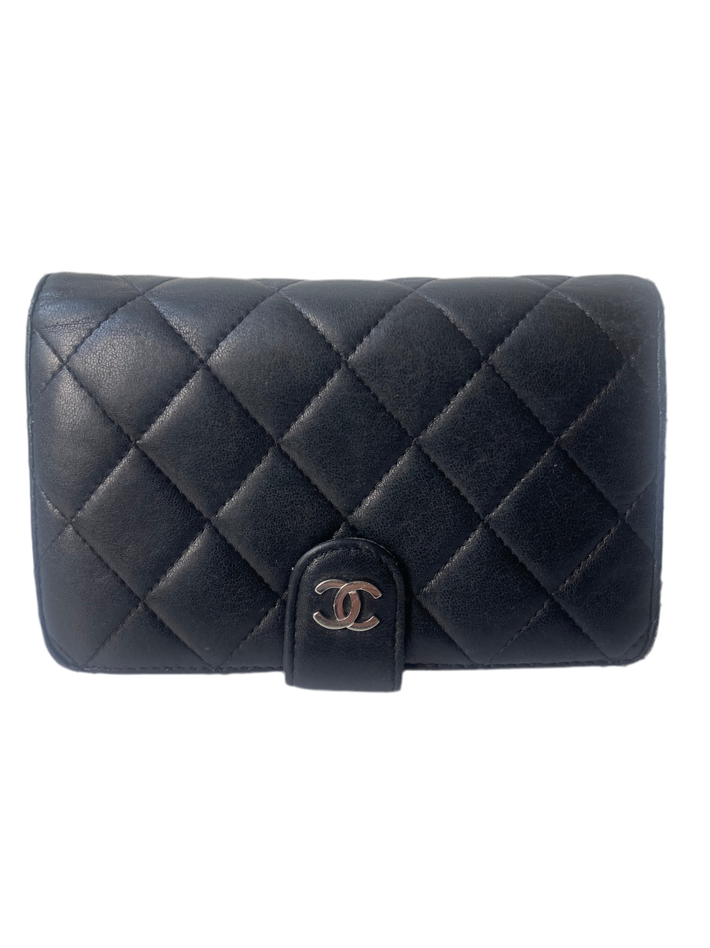 Chanel Timeless Classic Flap Wallet in Zwart Caviar leer