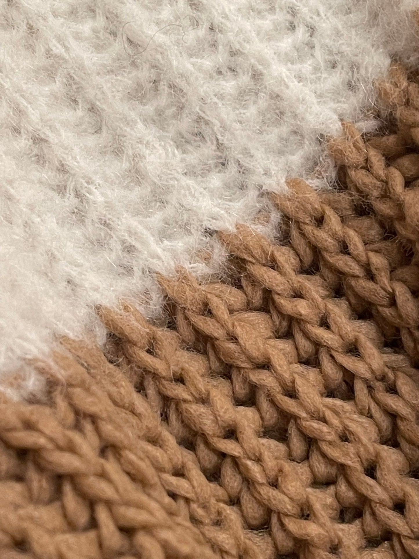 Max Mara SPORTMAX Wool & Mohair Oversized Turtleneck Sweater Dress – Beige / Camel – Size L IT40 EU 38