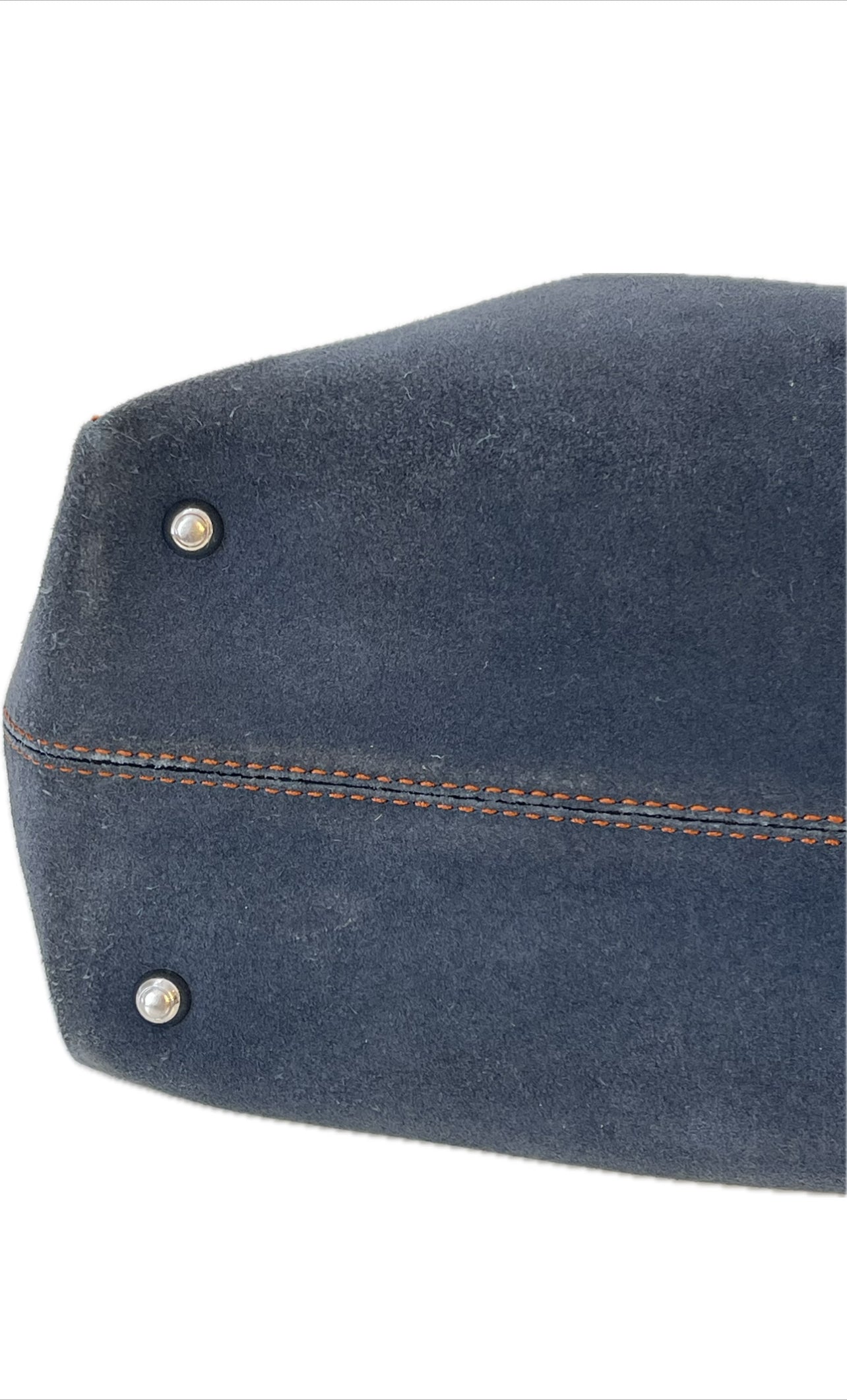 TODS PONY TAS SHOPPERTAS SCHOUDERTAS DONDERBLAUW SUEDE LEER