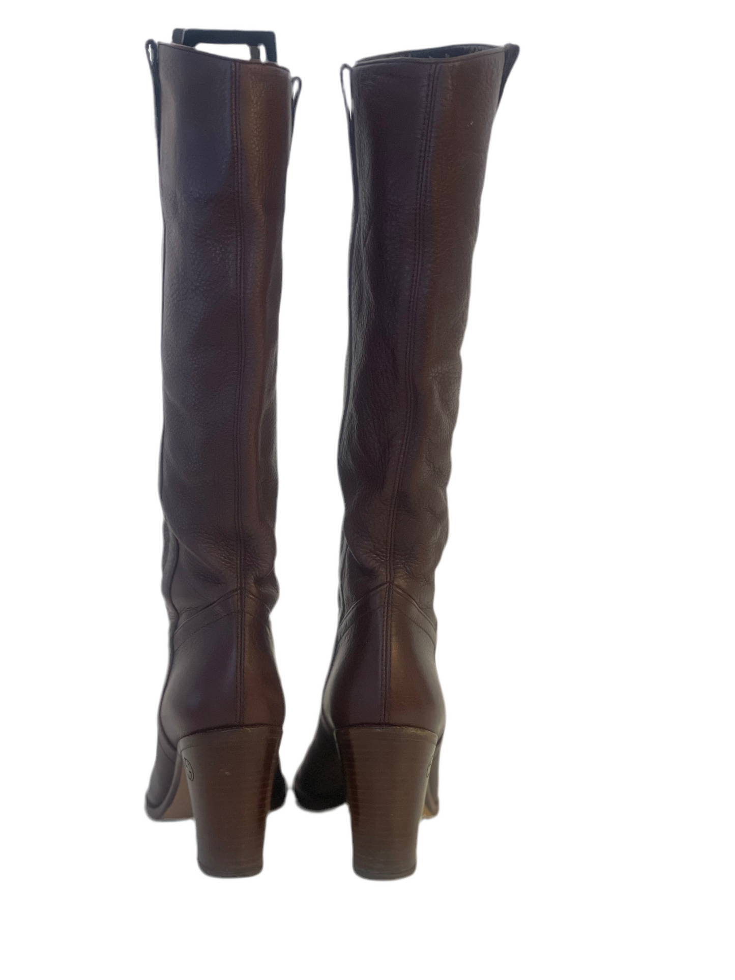GUCCI BOOTS DARK BROWN BROWN LEATHER SHOES SIZE EU 39 / UK 6