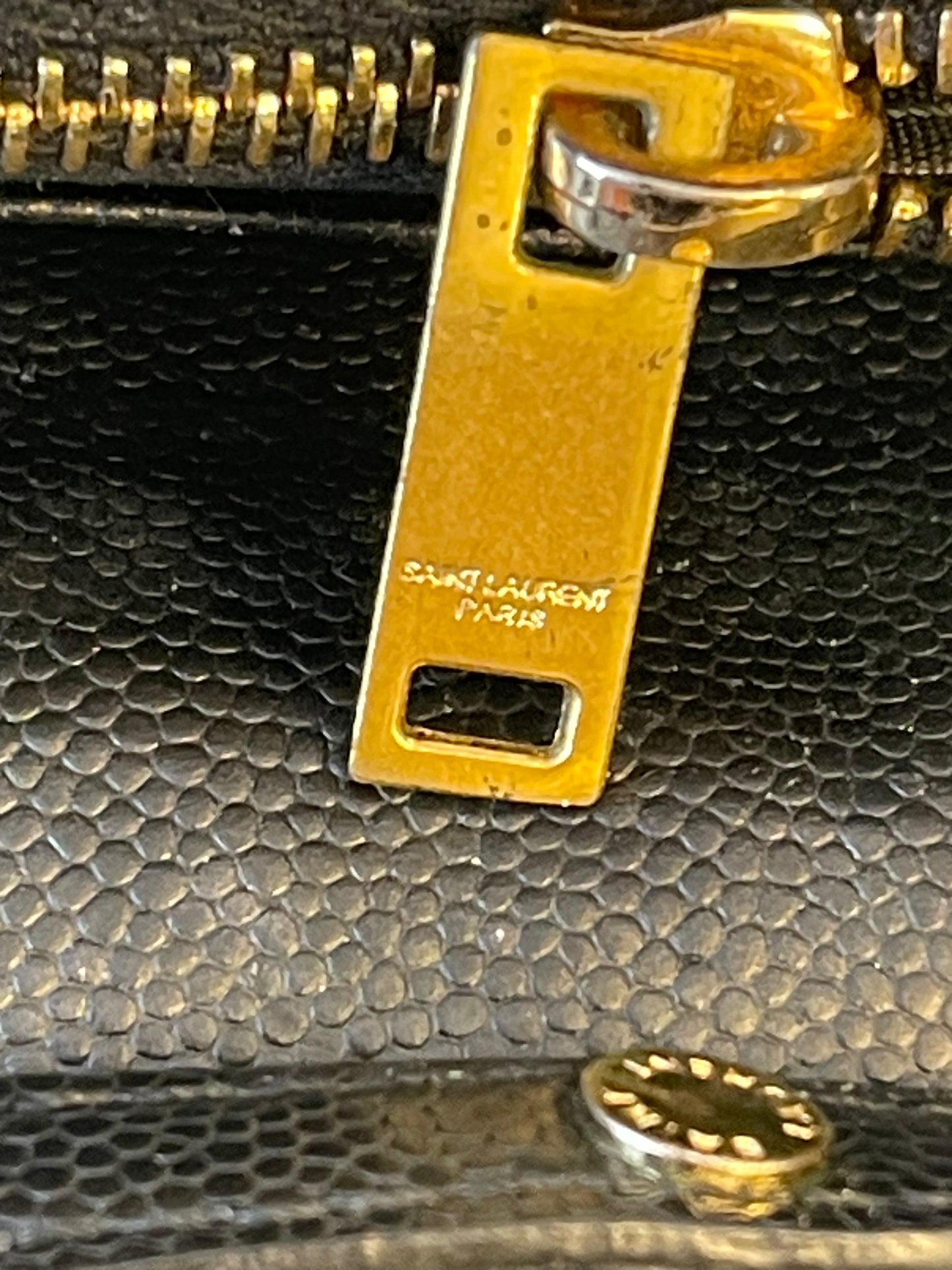 SAINT LAURENT (YSL) WALLET ON CHAIN ZWART TAS VINTAGE SCHOUDERTAS / CROSSBOSBODY