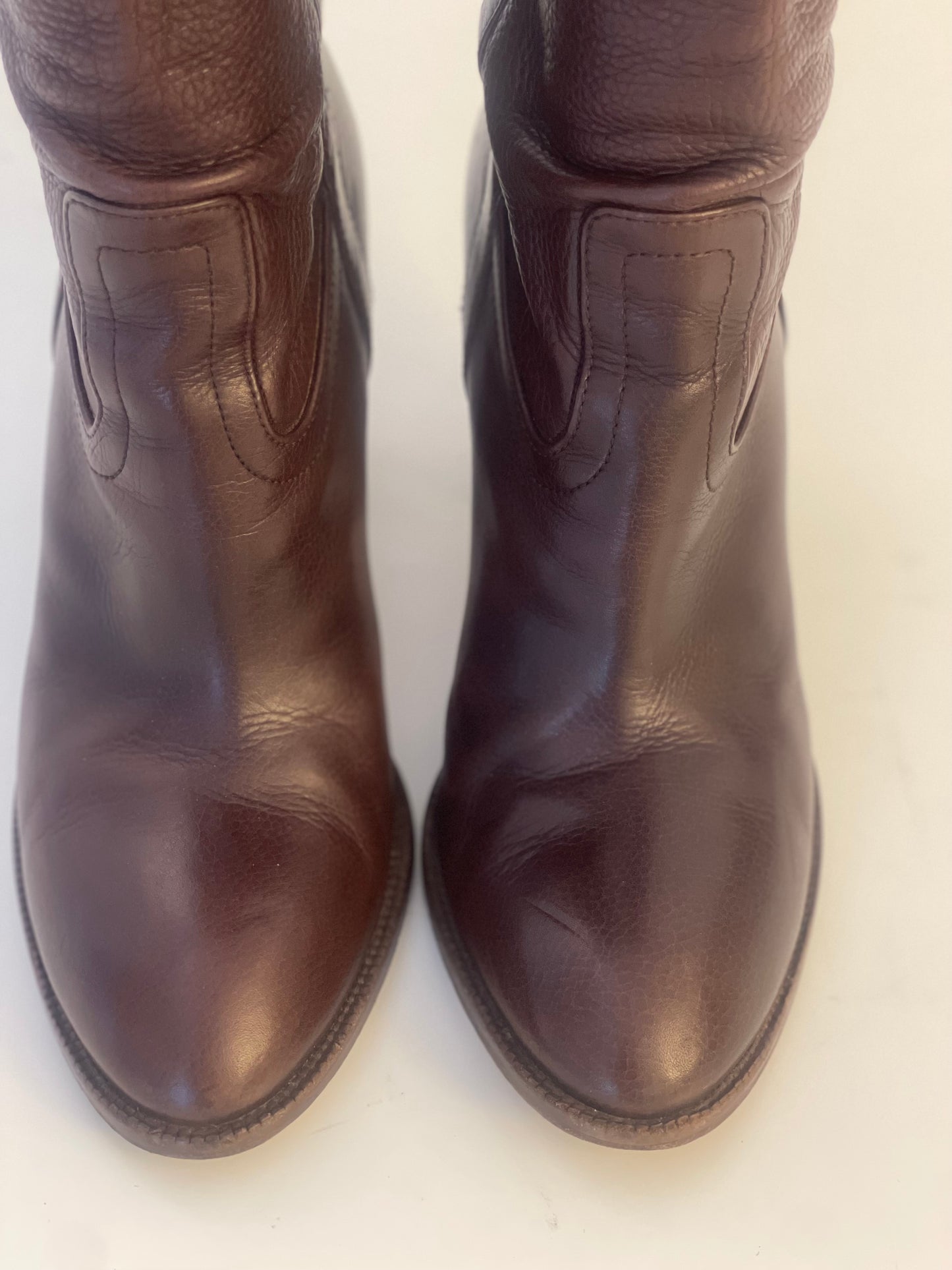 GUCCI BOOTS DARK BROWN BROWN LEATHER SHOES SIZE EU 39 / UK 6