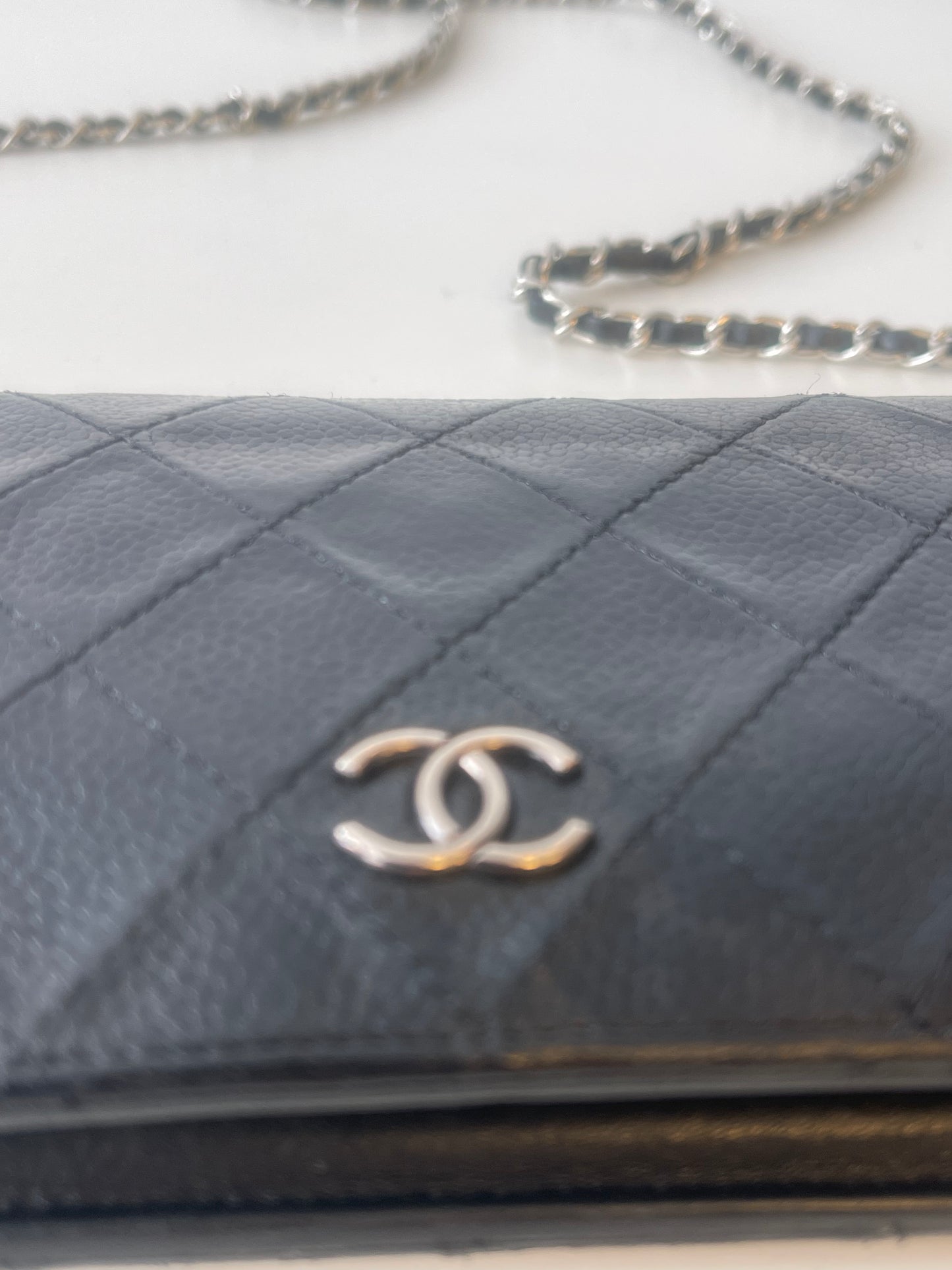 CHANEL WALLET ON CHAIN SCHOUDERTAS CROSSBODY WALLET ZWART LEER