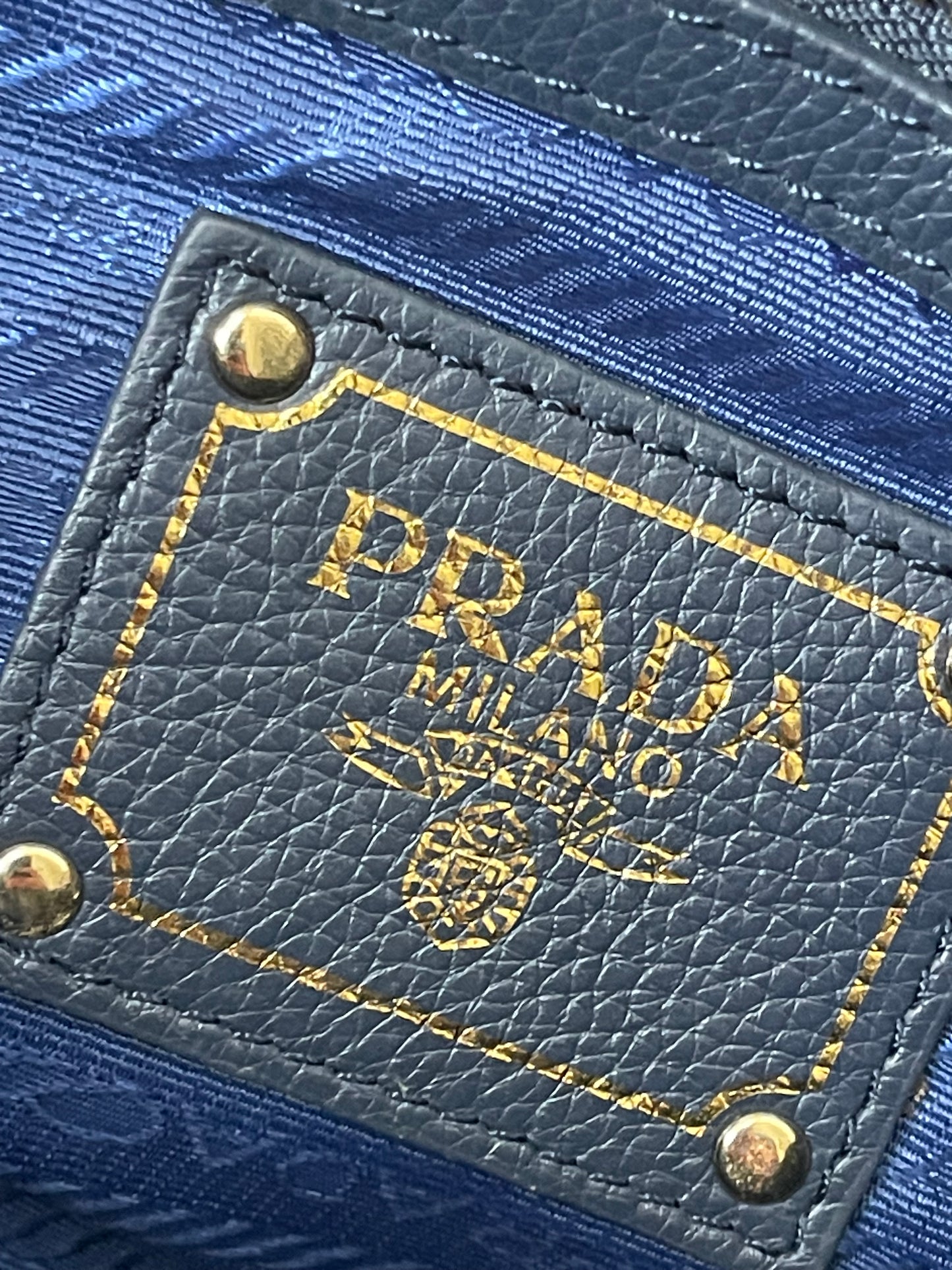 PRADA TOTE 2WAY TAS SCHOUDERTAS HANDTAS NAVY BLAUW