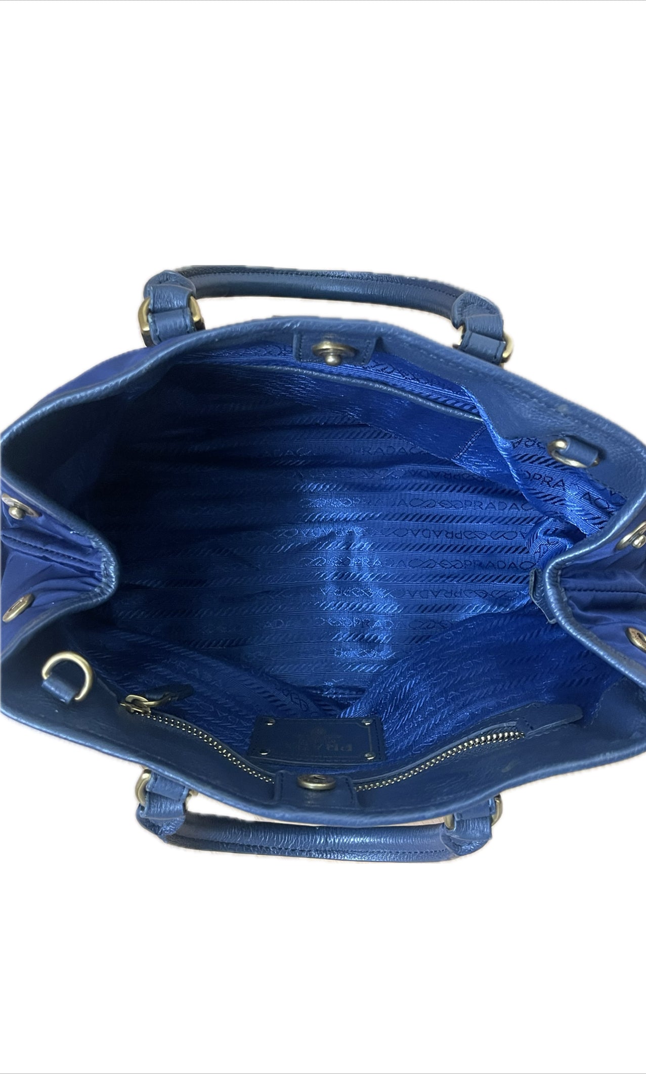 PRADA TOTE 2WAY TAS SCHOUDERTAS HANDTAS NAVY BLAUW
