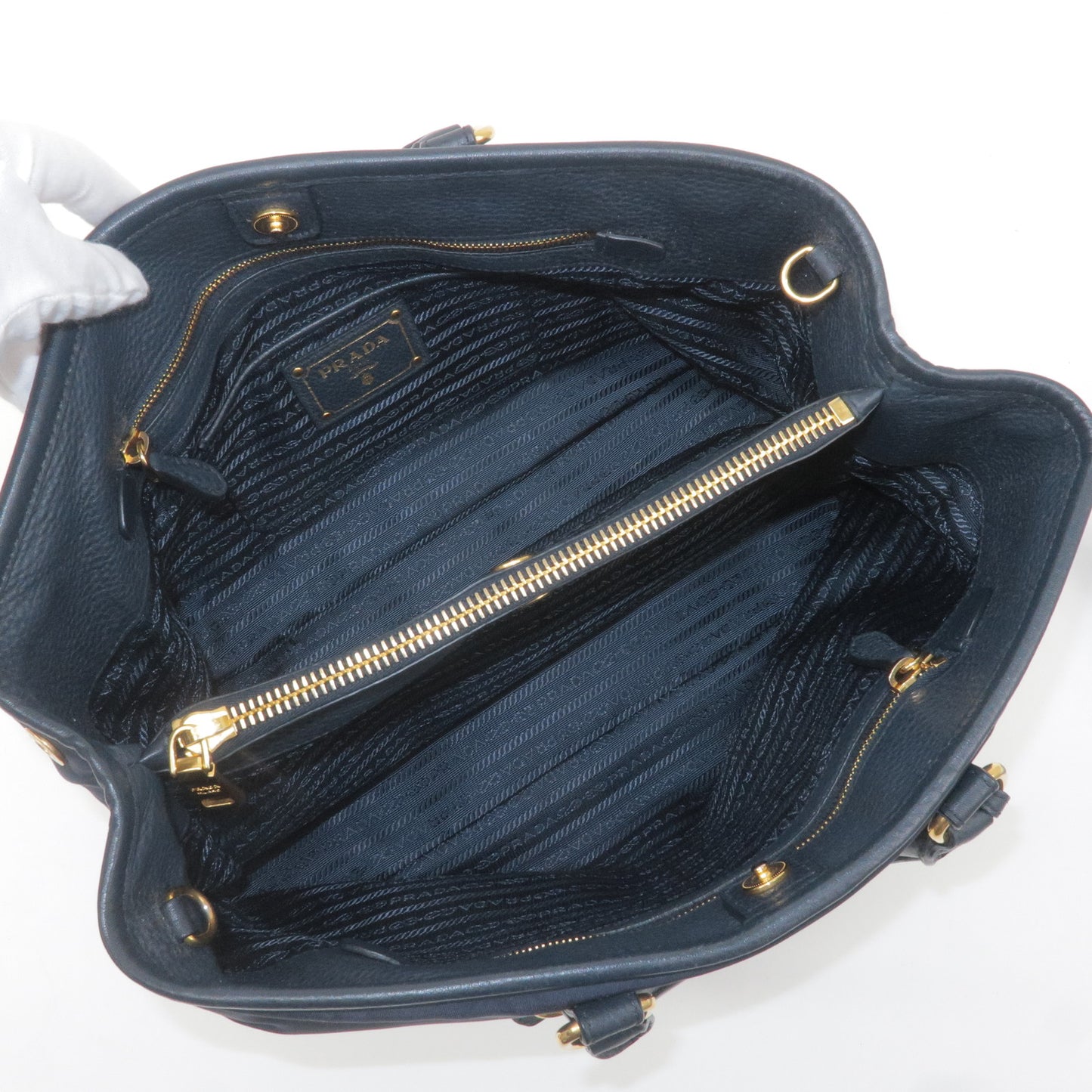 PRADA TOTE 2WAY TAS SCHOUDERTAS HANDTAS NAVY BLAUW