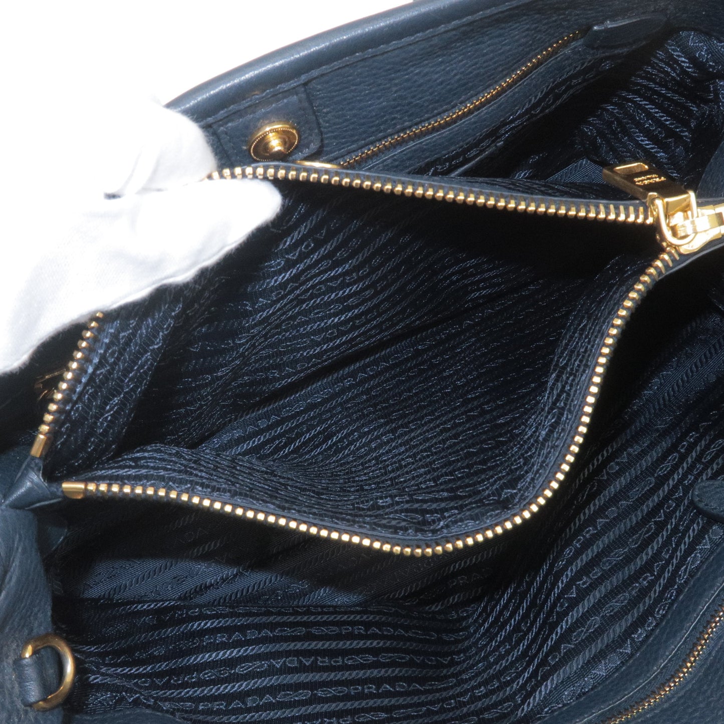 PRADA TOTE 2WAY TAS SCHOUDERTAS HANDTAS NAVY BLAUW