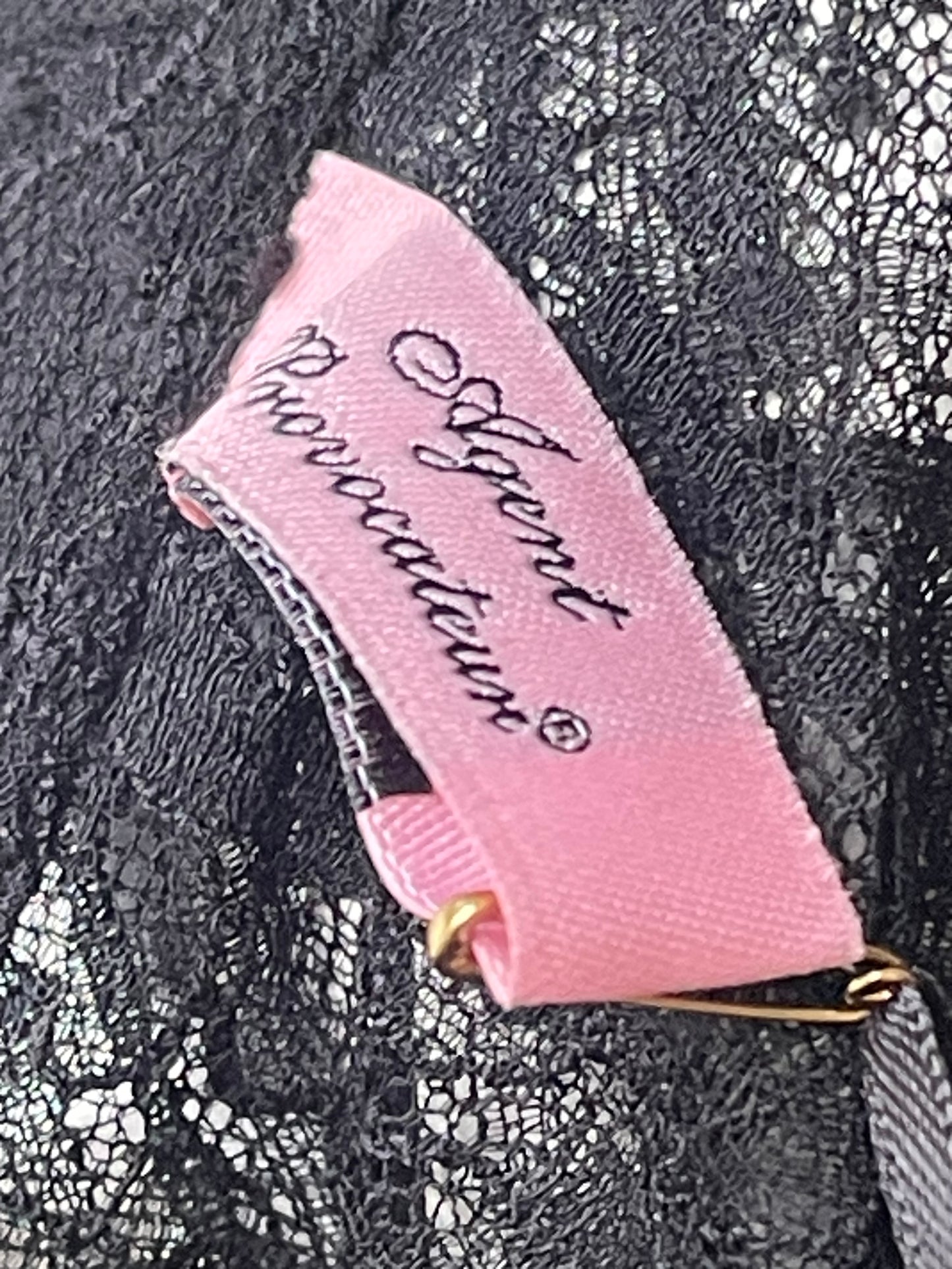 Agent Provocateur kanten jurk / trenchcoat zwart maat EU 38