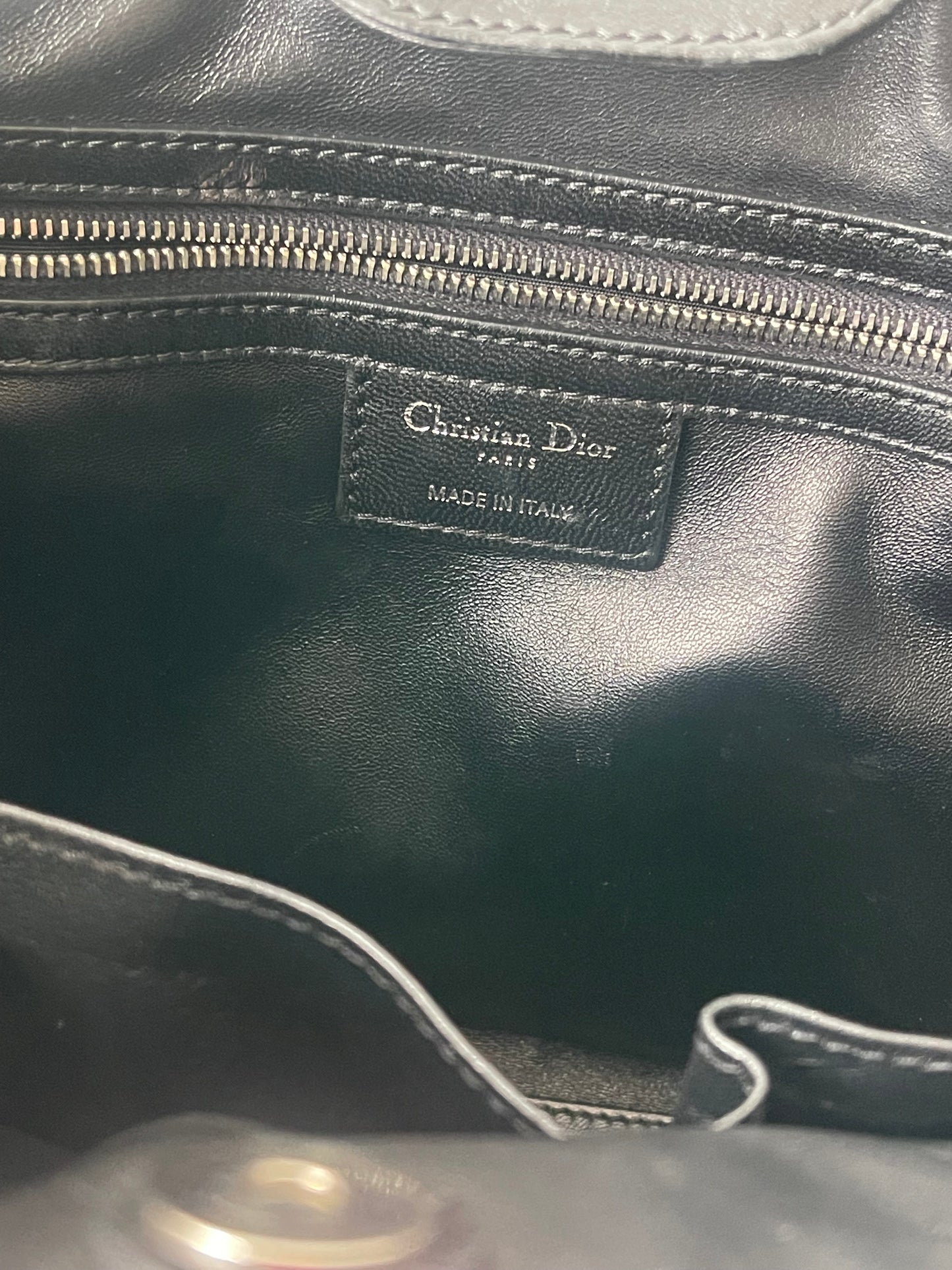 Dior Cannage zwart leren tas tote