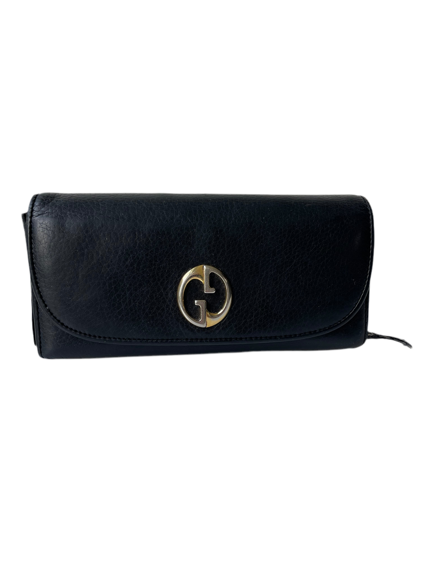 GUCCI GG Continental Clutch Big Wallet in zwart kalfsleer