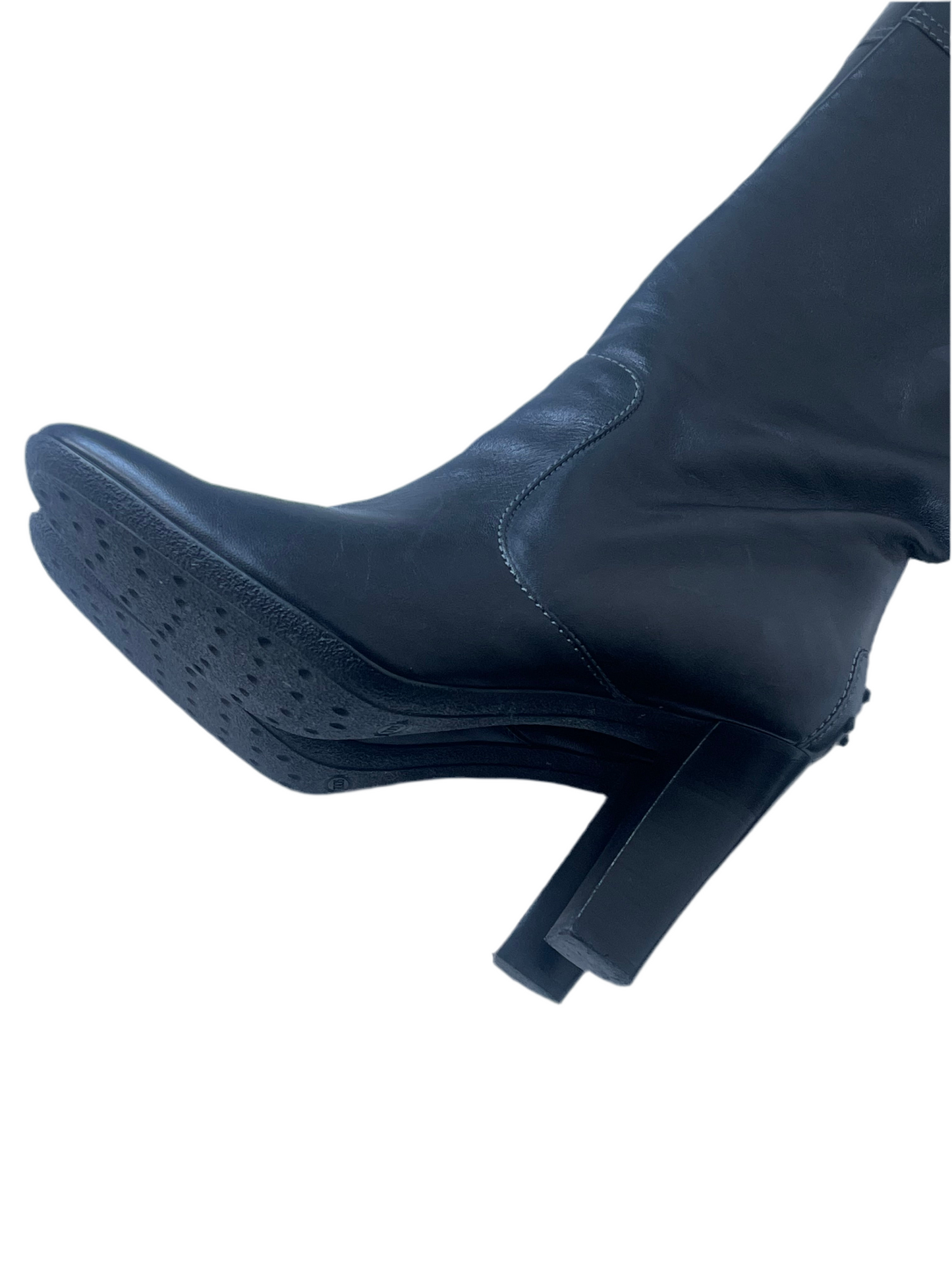 TOD'S LAARZEN ZWART LEER SCHOENEN MAAT EU 39