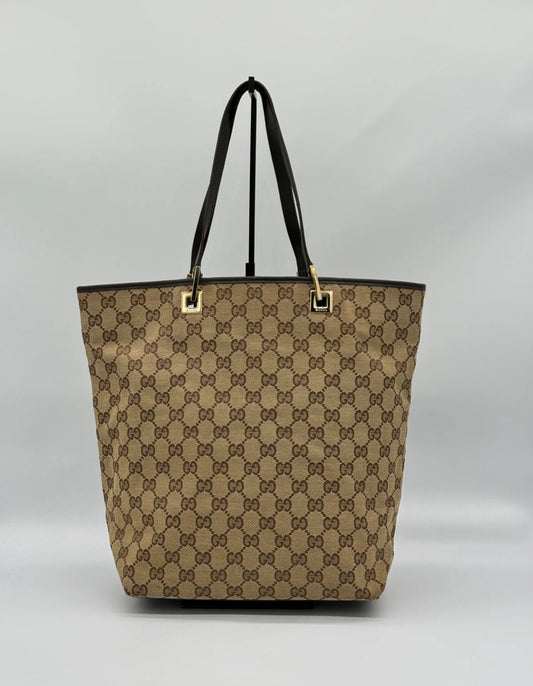 Gucci GG Canvas Beige Tote Bag